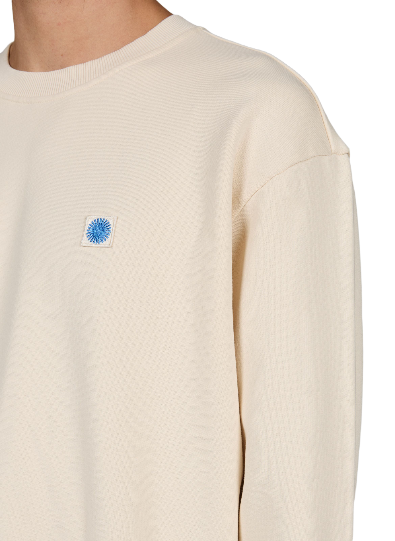 Rechte sweater van katoen THINKING MU Wit