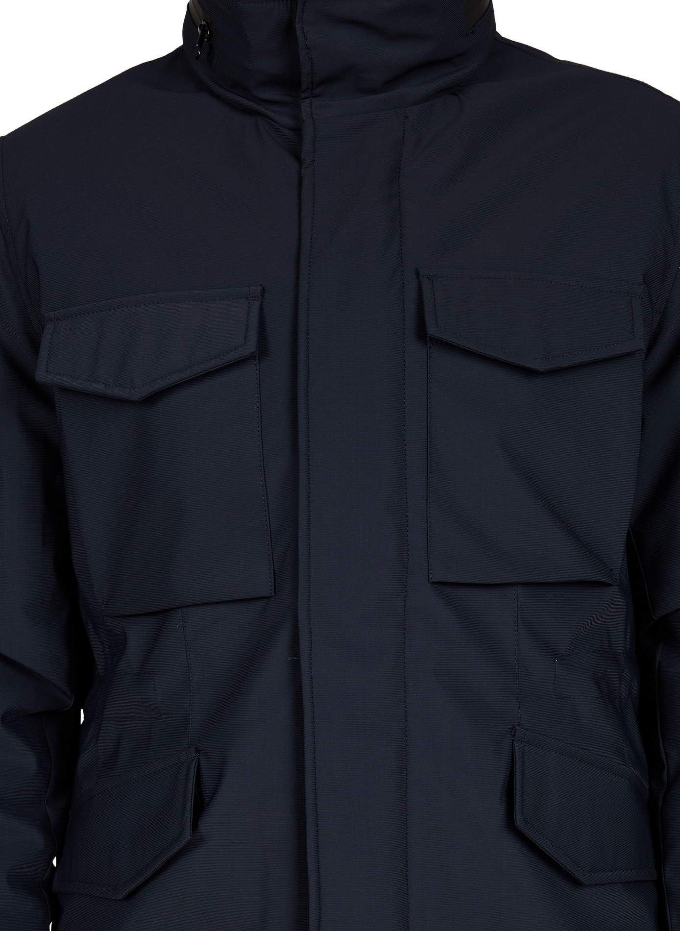 Gerade geschnittene Jacke mit Stehkragen SCHOTT Blau