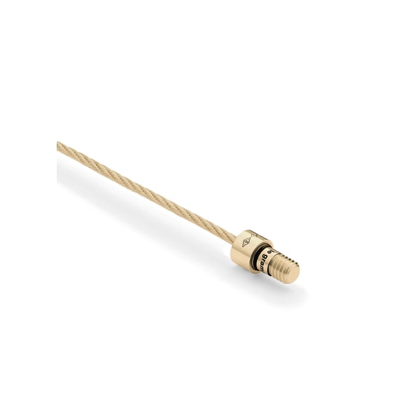 Bracelet câble le 11g guilloché pyramidal en or jaune