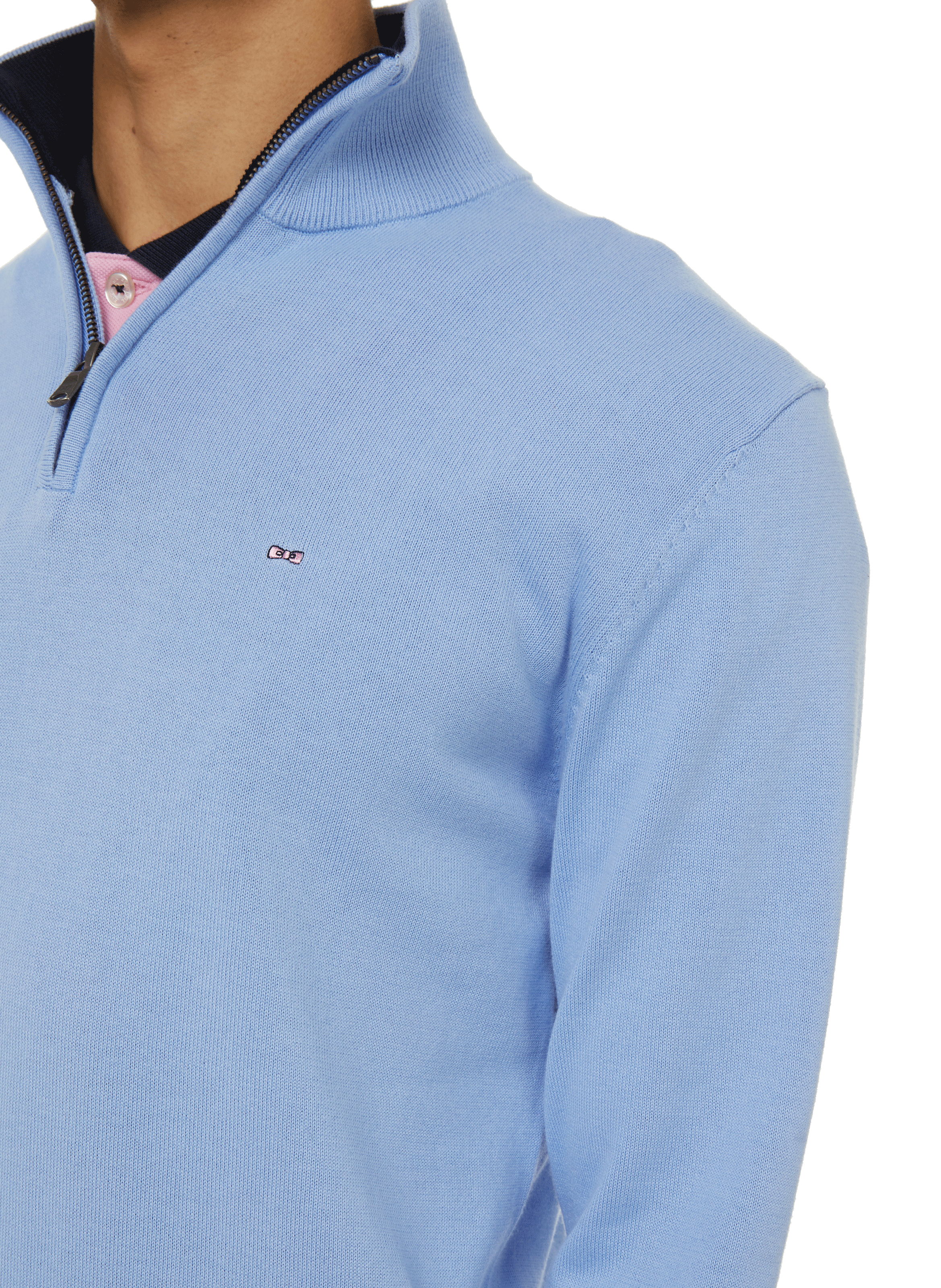 Jumper with zip neck EDEN PARK Blue