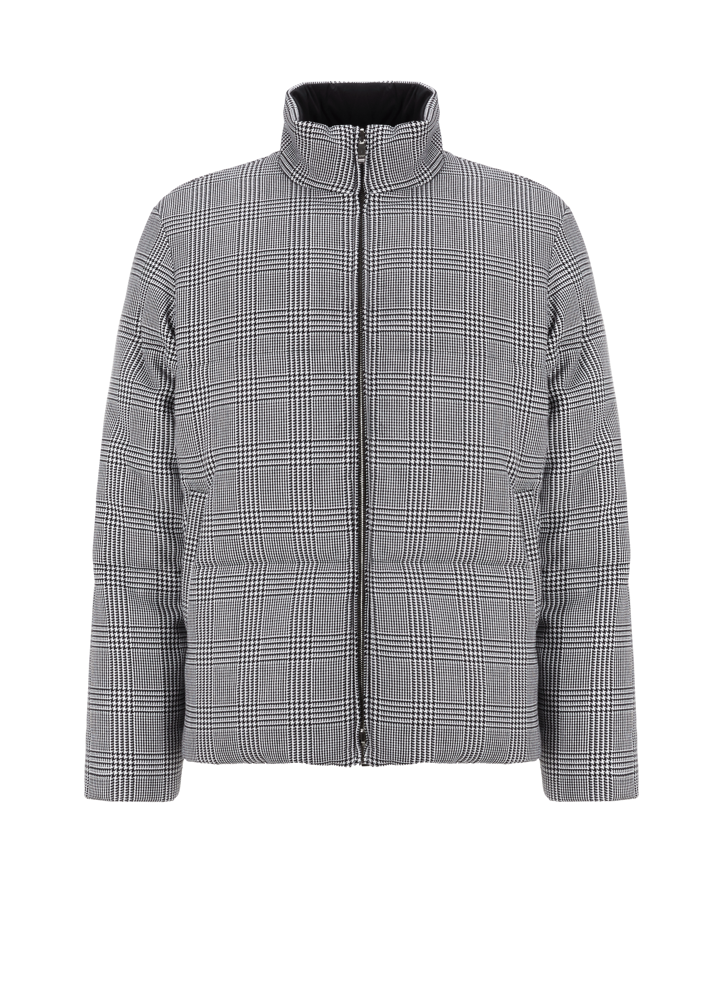 Doudoune en laine imprimé pied de poule