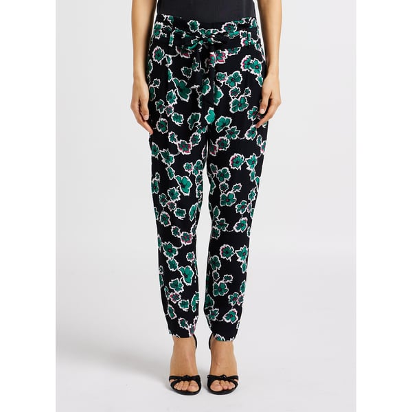 Pantalon droit imprimé floral