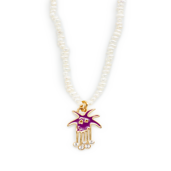 Palm Angels Douby Necklace In Gold