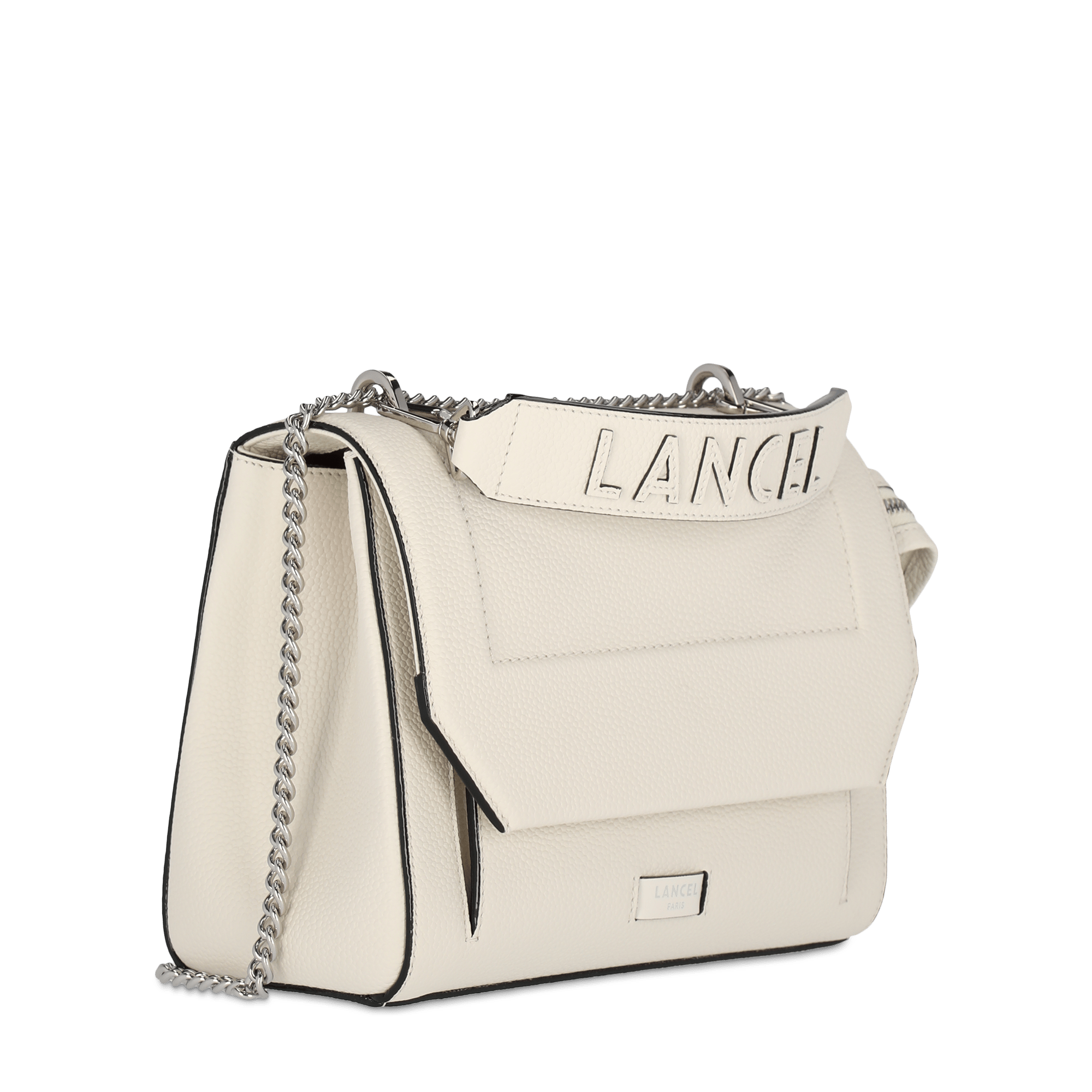 Sac rabat m ninon de lancel en cuir LANCEL Blanc