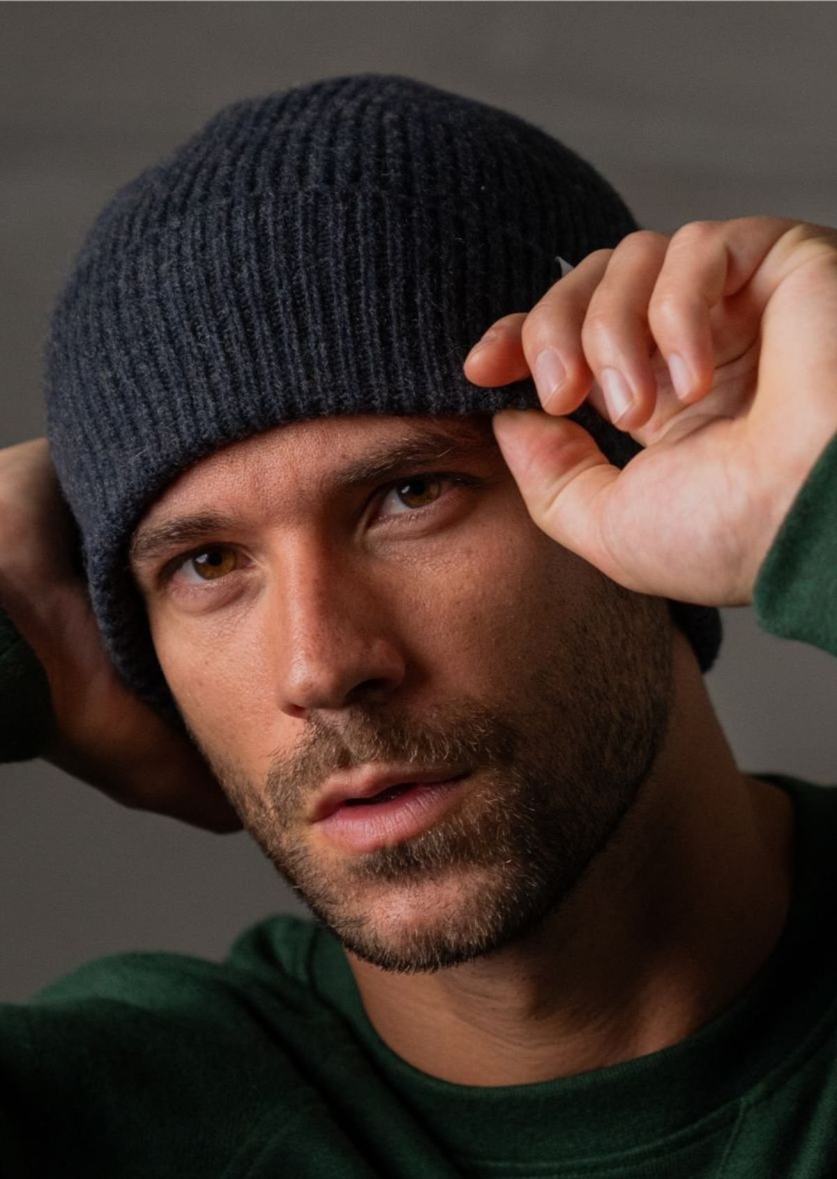 Bonnet en laine d'agneau BILLYBELT Gris