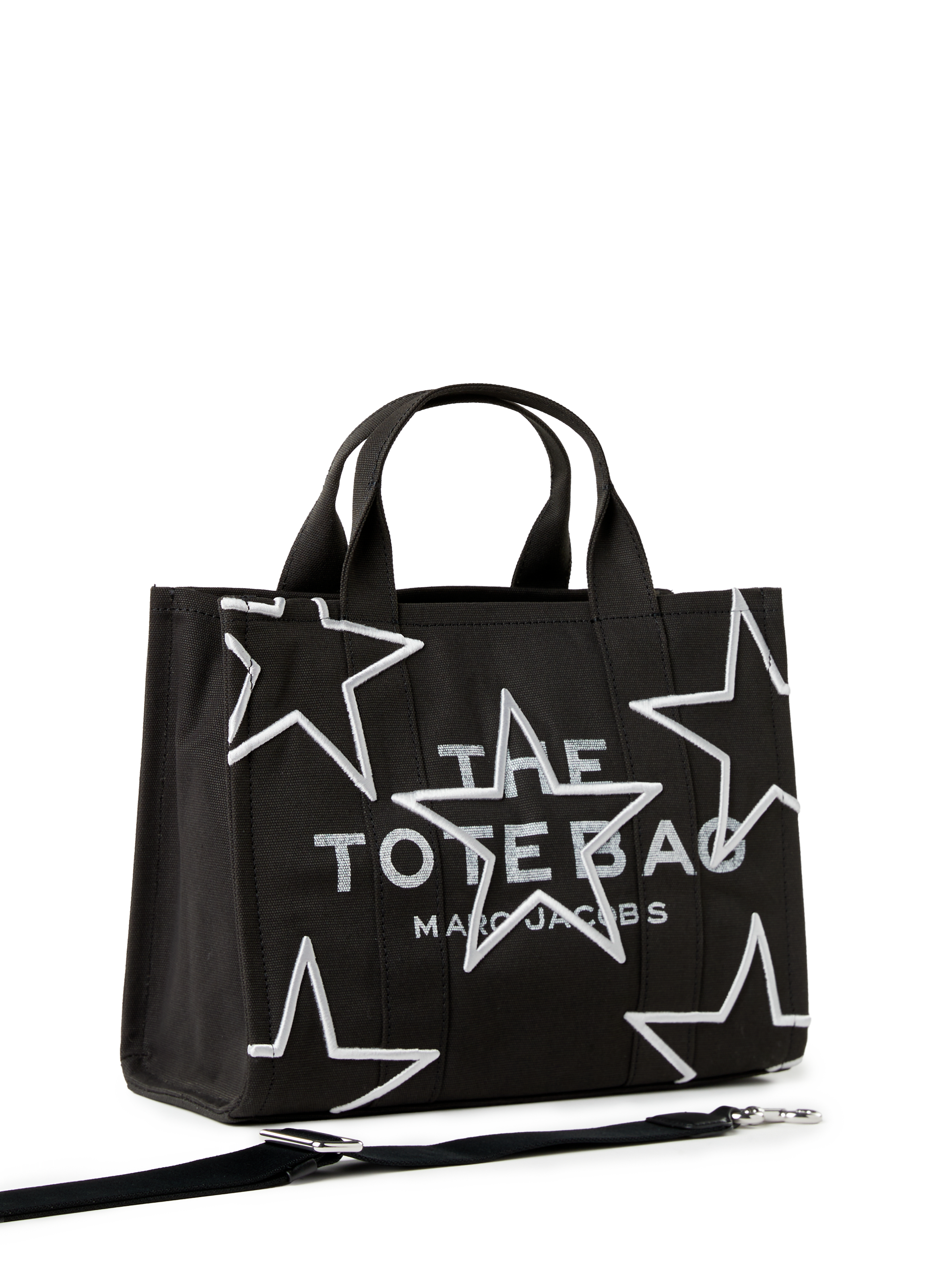 Sac cabas The Star Canvas Medium Tote Bag MARC JACOBS Noir