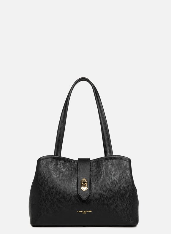 Sac cabas épaule - top double Noir by LANCASTER LANCASTER Sac cabas épaule - top double Noir