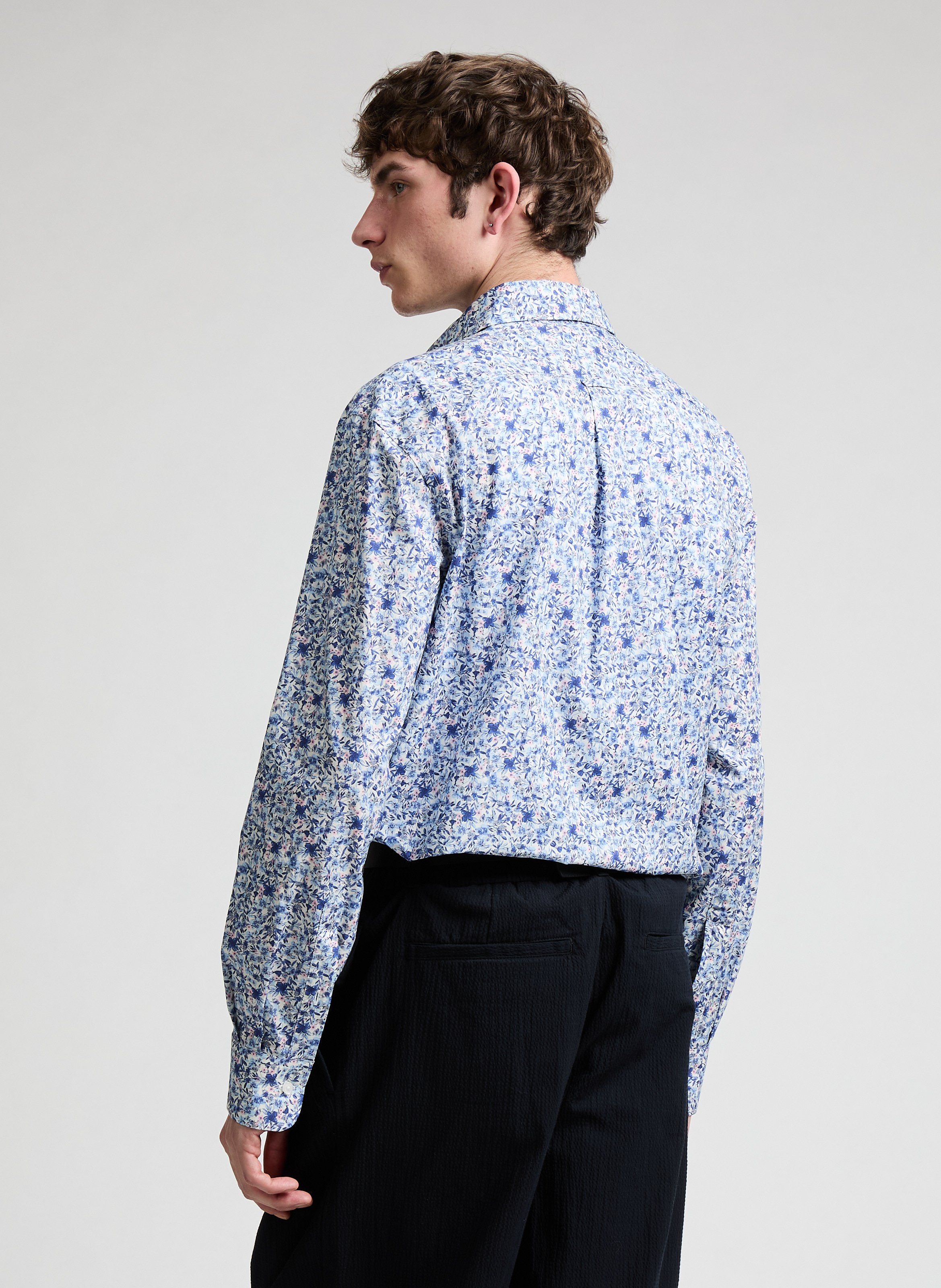 Chemise à motif en coton  EDEN PARK Beige