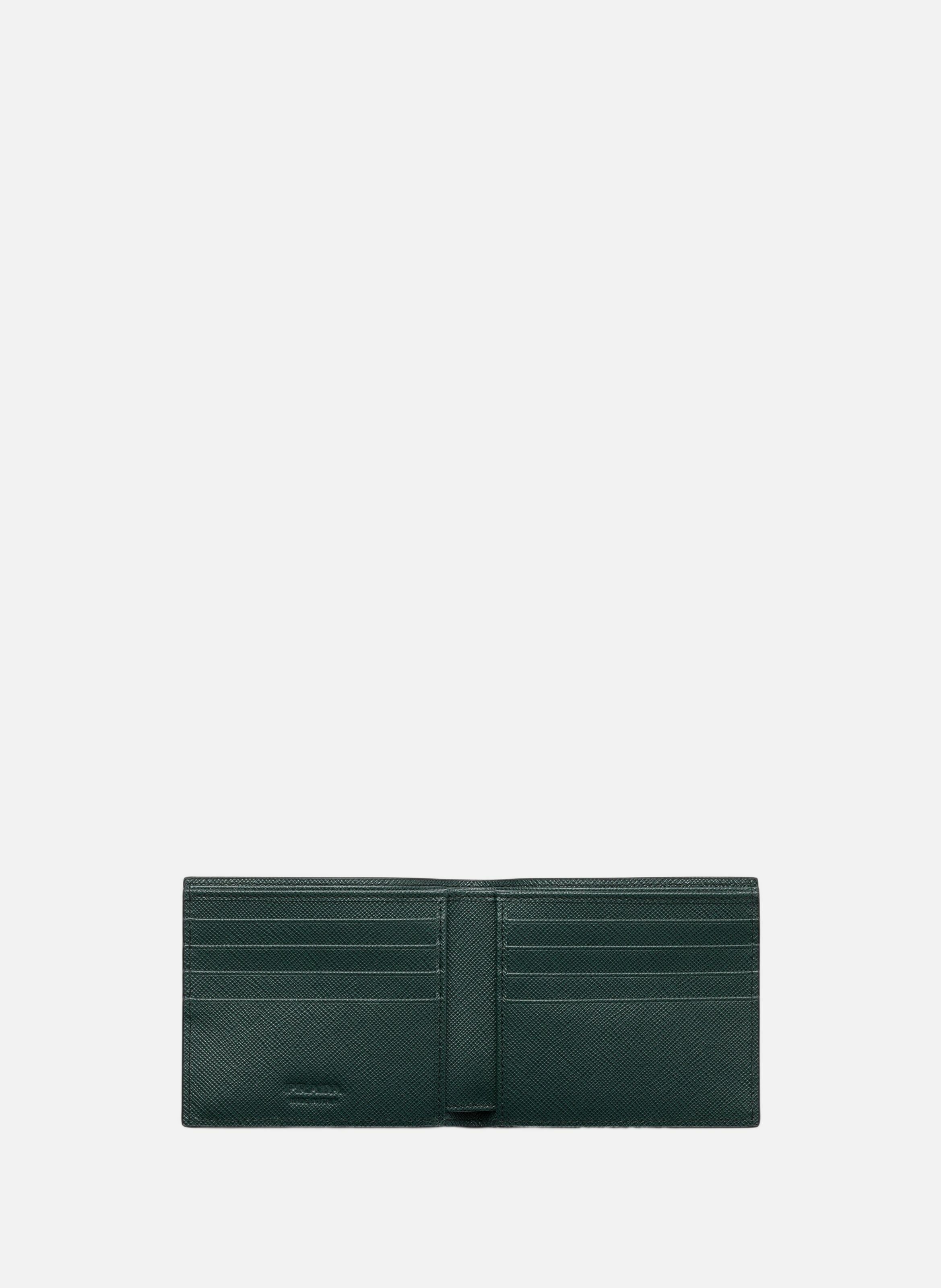 Portefeuille en cuir PRADA Vert