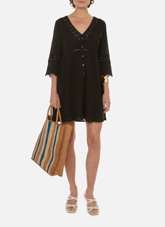 Robe Chacha courte Noir by LOUISE MISHA LOUISE MISHA Robe Chacha courte Noir