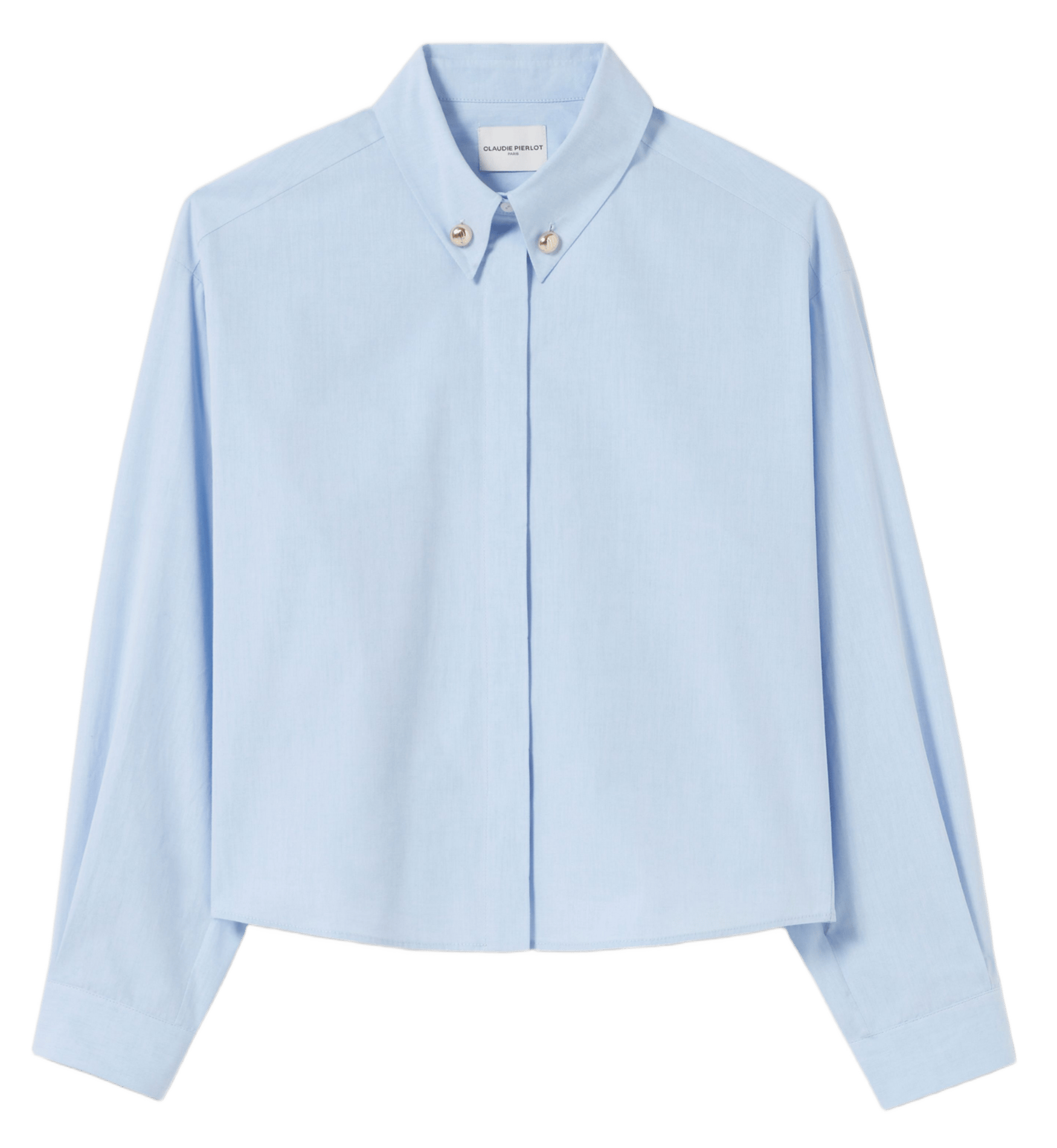 Chemise droite en coton CLAUDIE PIERLOT Bleu