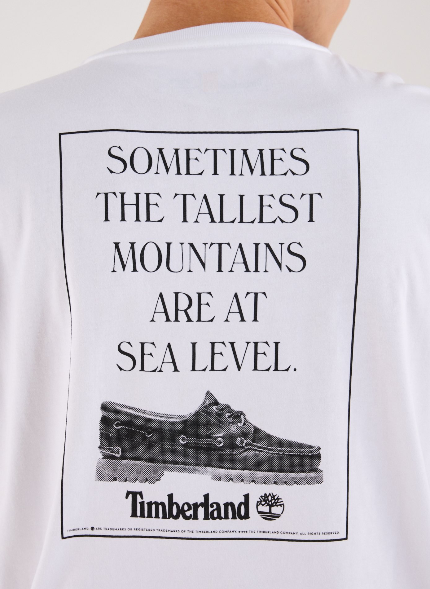Biker-style cotton t-shirt TIMBERLAND White
