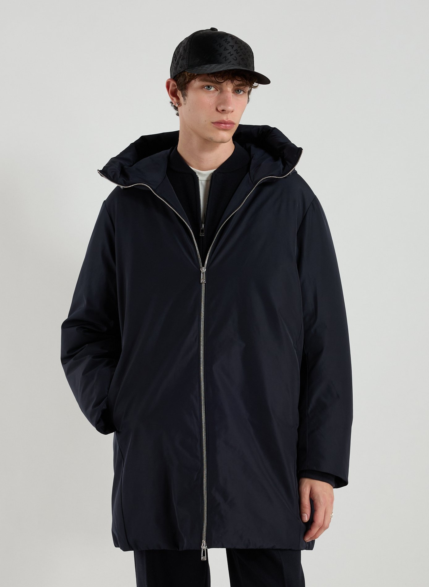 ARMANI EXCHANGE Parka longue à capuche Bleu