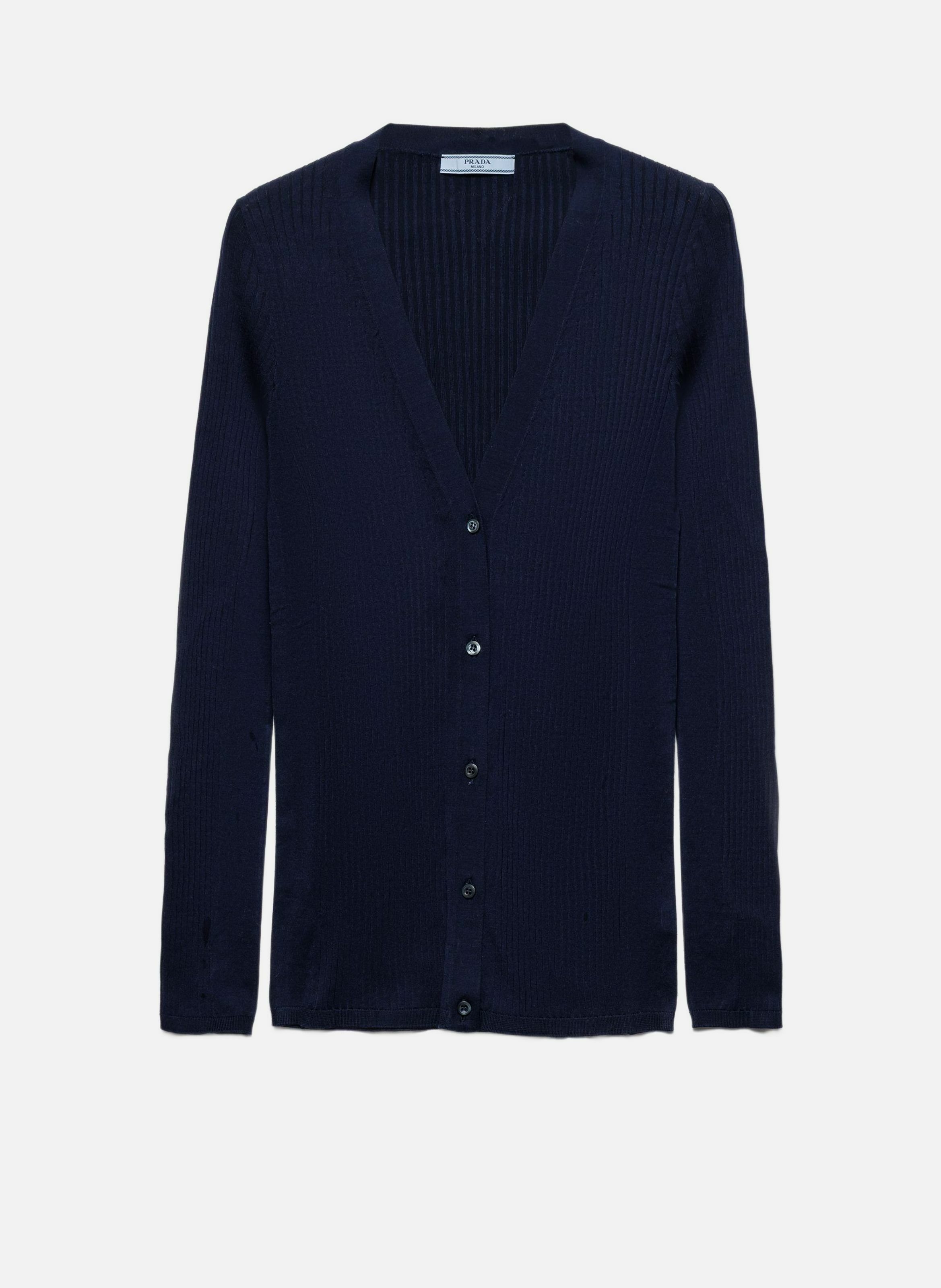 PRADA Cardigan en coton Bleu