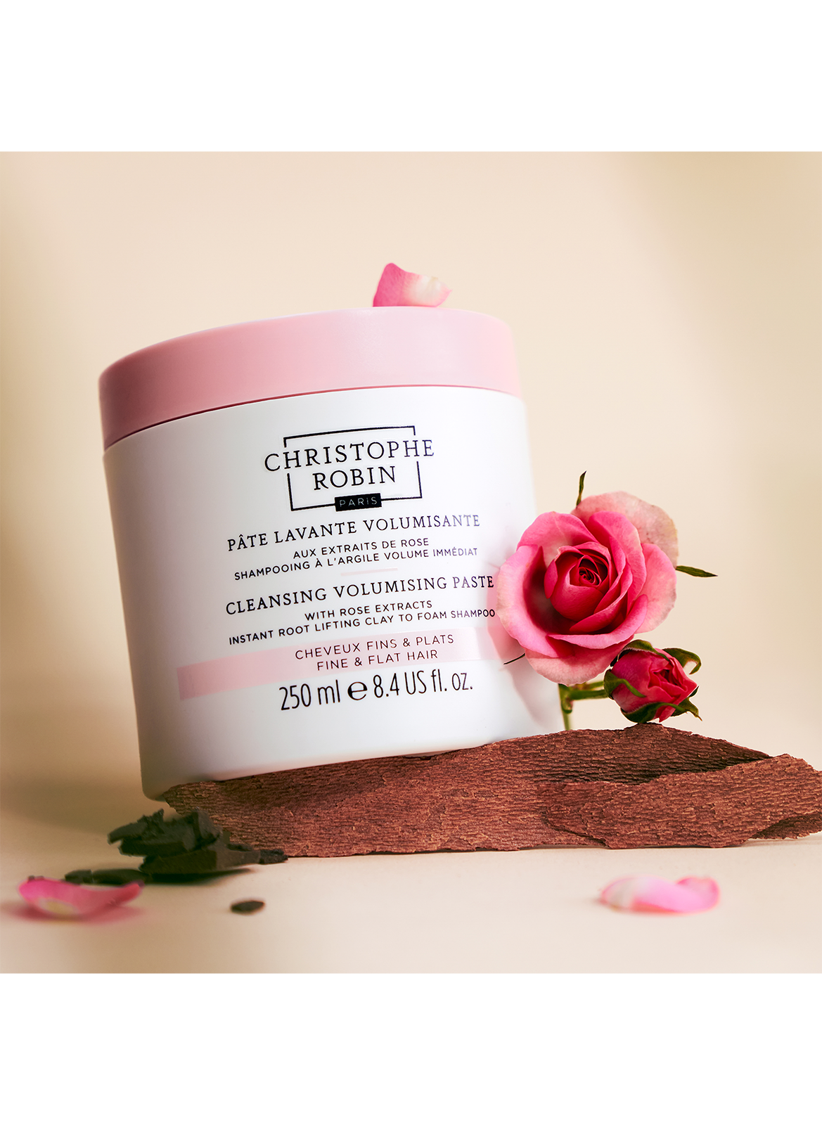 Cleansing Volumising Paste with Rose Extracts CHRISTOPHE ROBIN No color