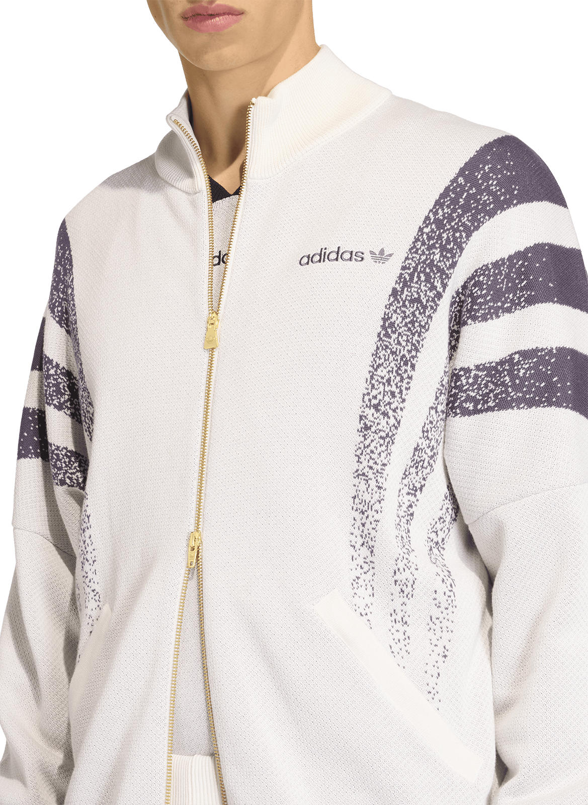 High-neck tracksuit jacket ADIDAS White