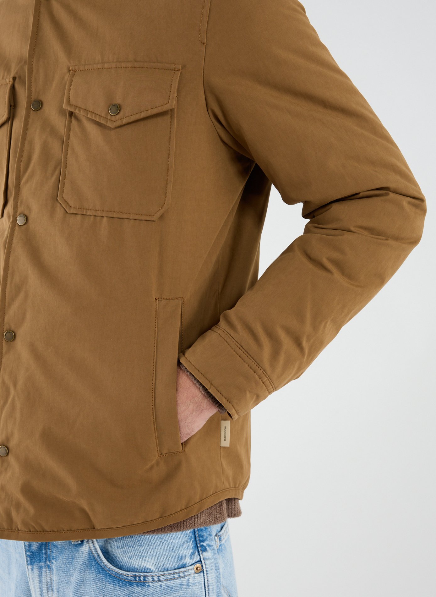 Surchemise droite col classique WOOLRICH Marron