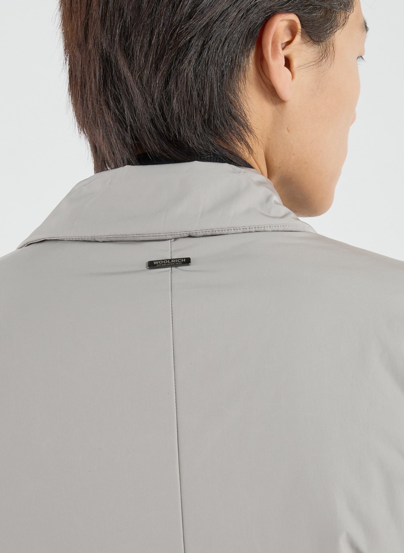 Straight jacket with classic collar WOOLRICH Beige