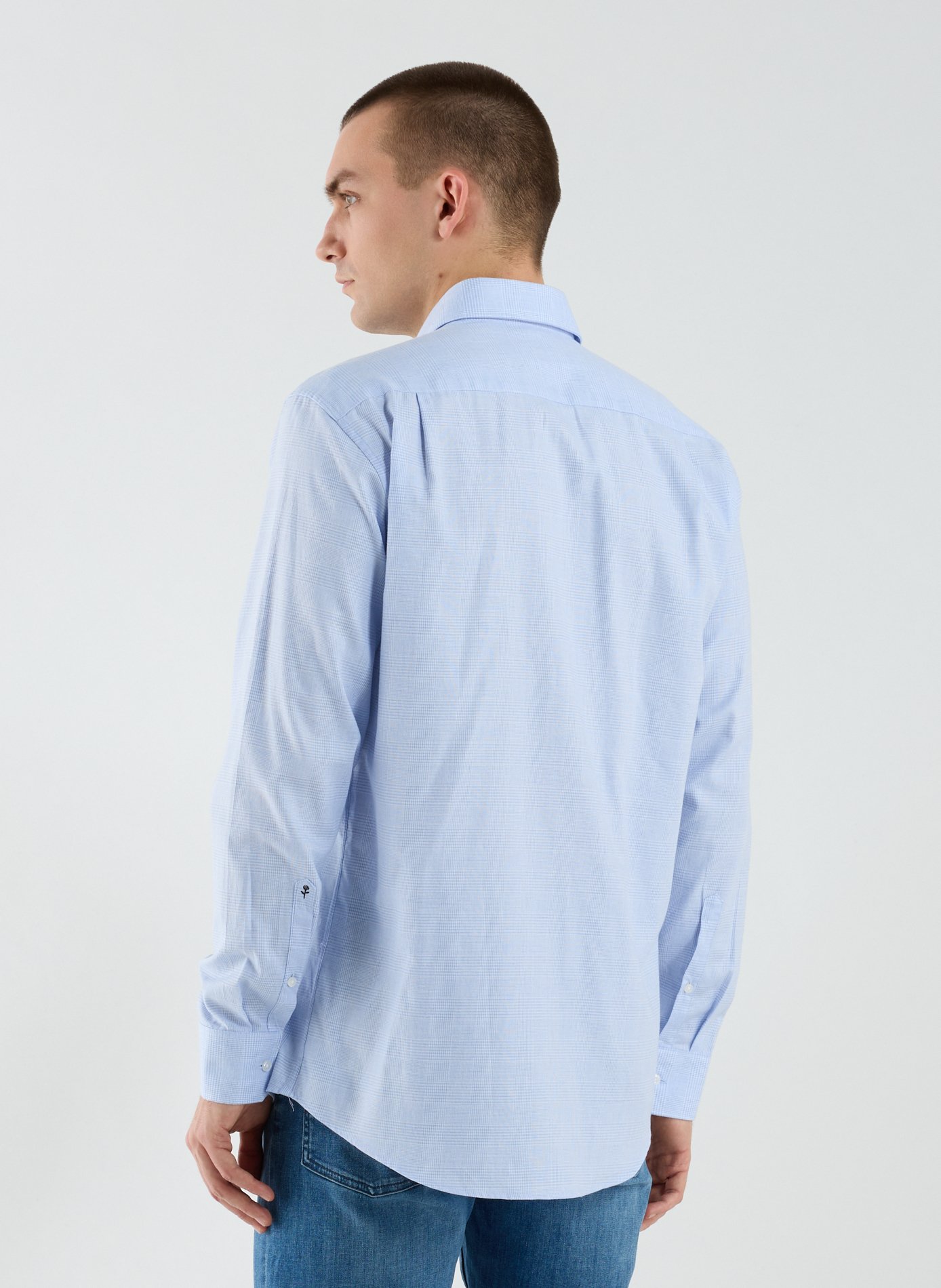 Chemise à carreaux en coton SEIDENSTICKER Bleu