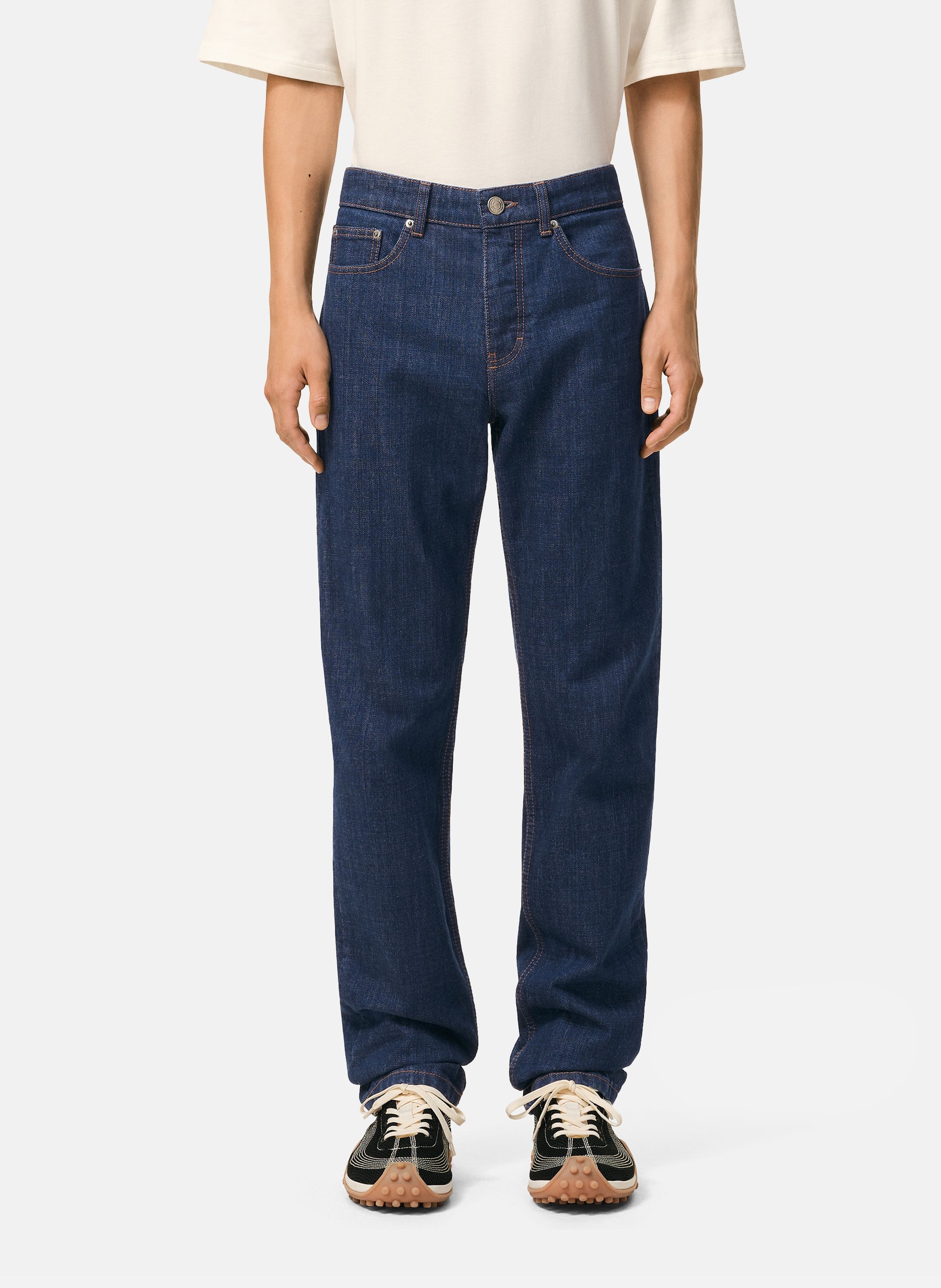 Jean coupe classique en coton AMI PARIS Bleu