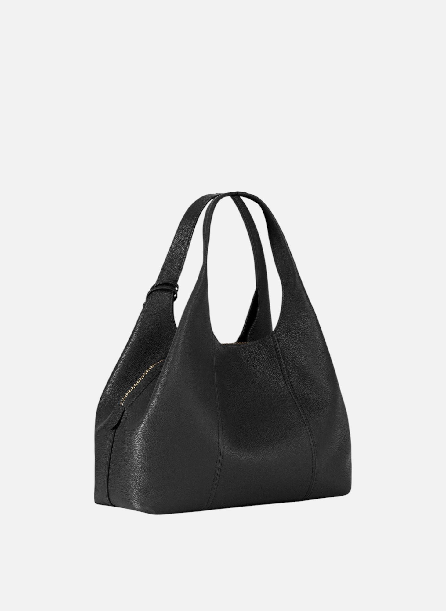 Sac porté épaule moyen modèle juliette en cuir grainé LE TANNEUR Noir