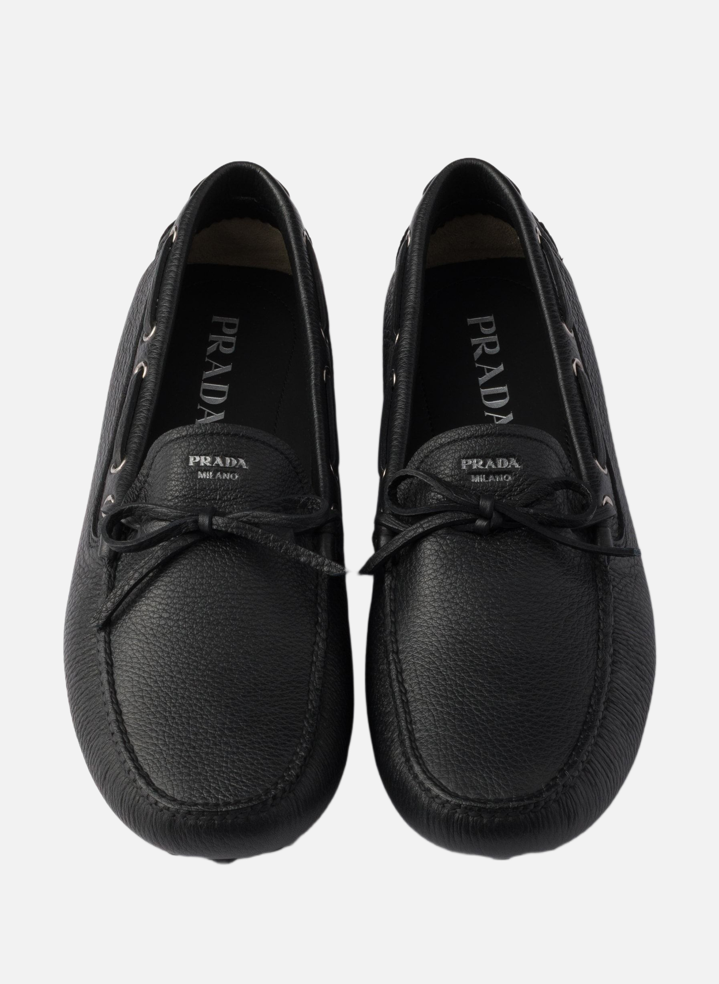 Mocassin en cuir PRADA Noir