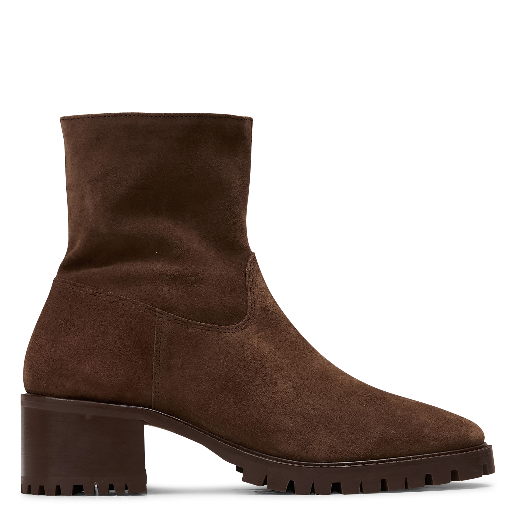 Bottines à talons en cuir velours n°79 RIVECOUR Noir