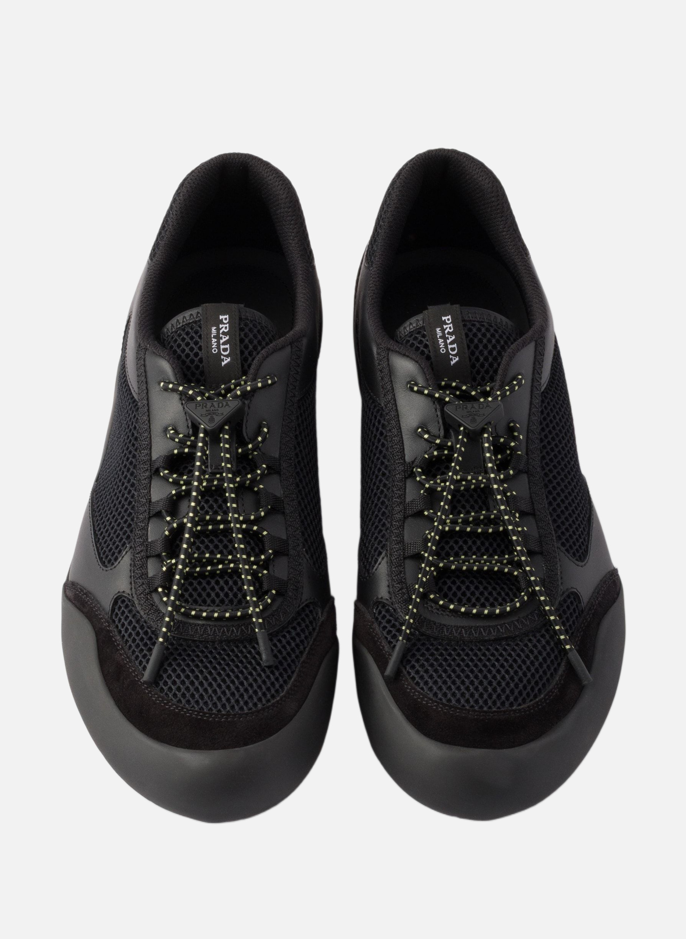 Baskets speedrock en cuir et mesh PRADA Noir