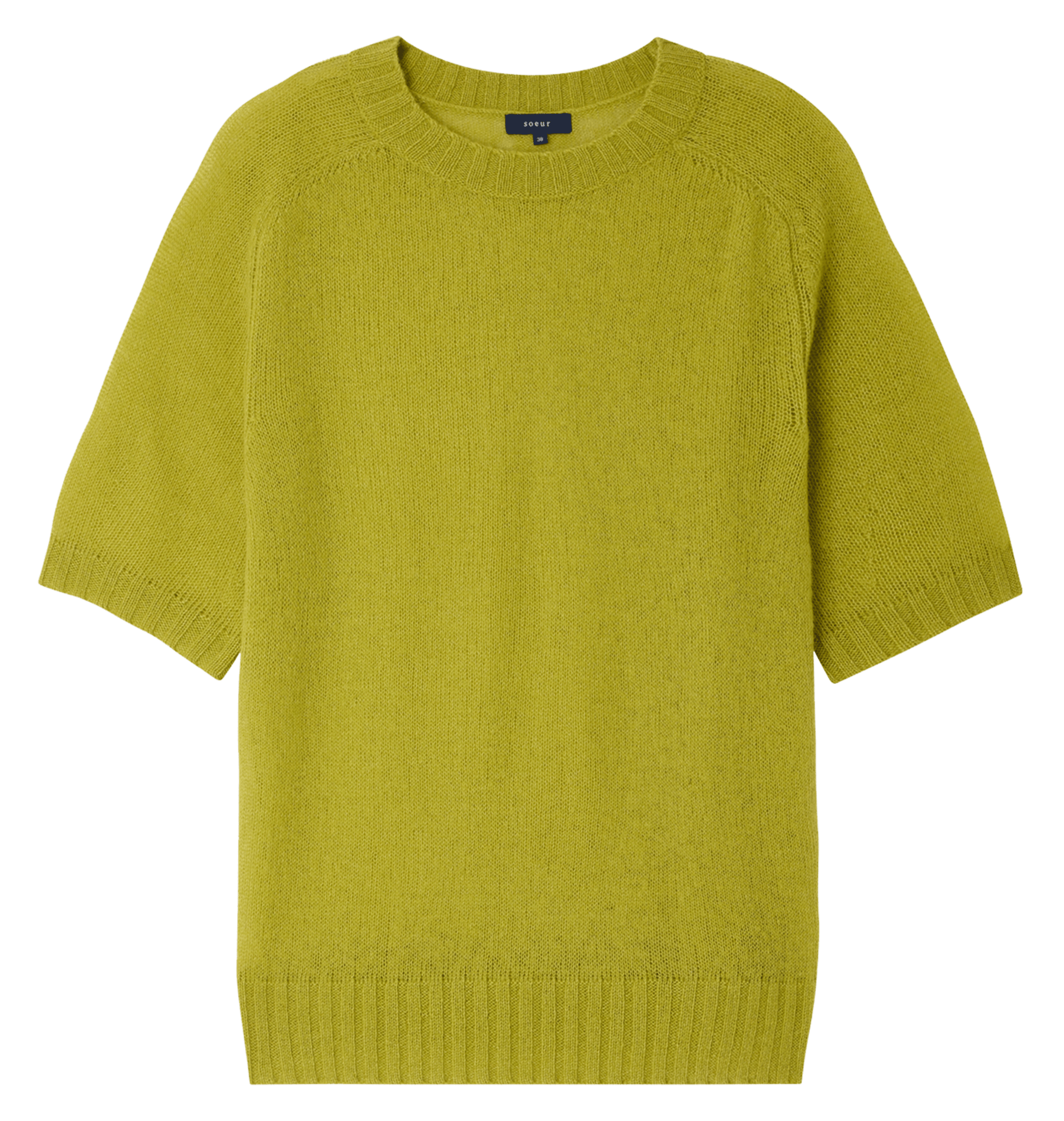 Pull droit col rond en laine mélangée Betina SOEUR Vert