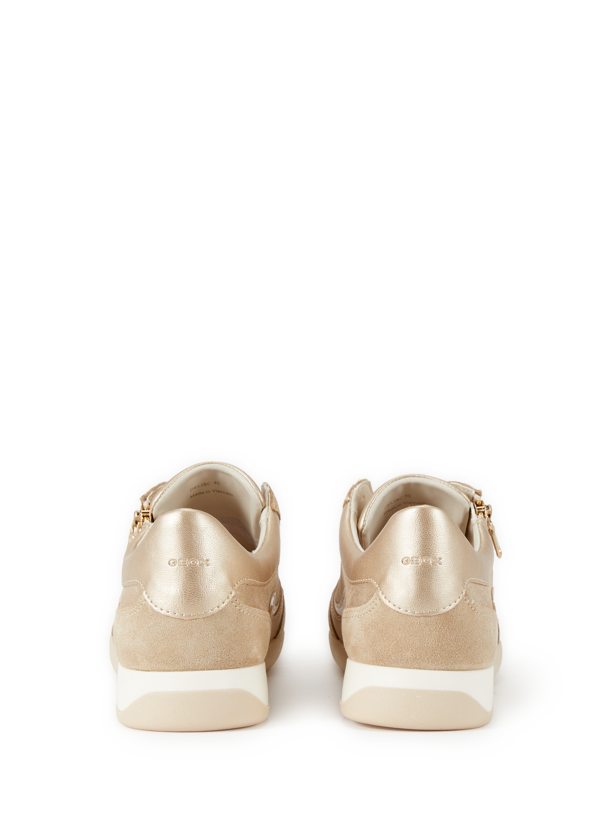 Mixed leather sneakers GEOX Multicolour