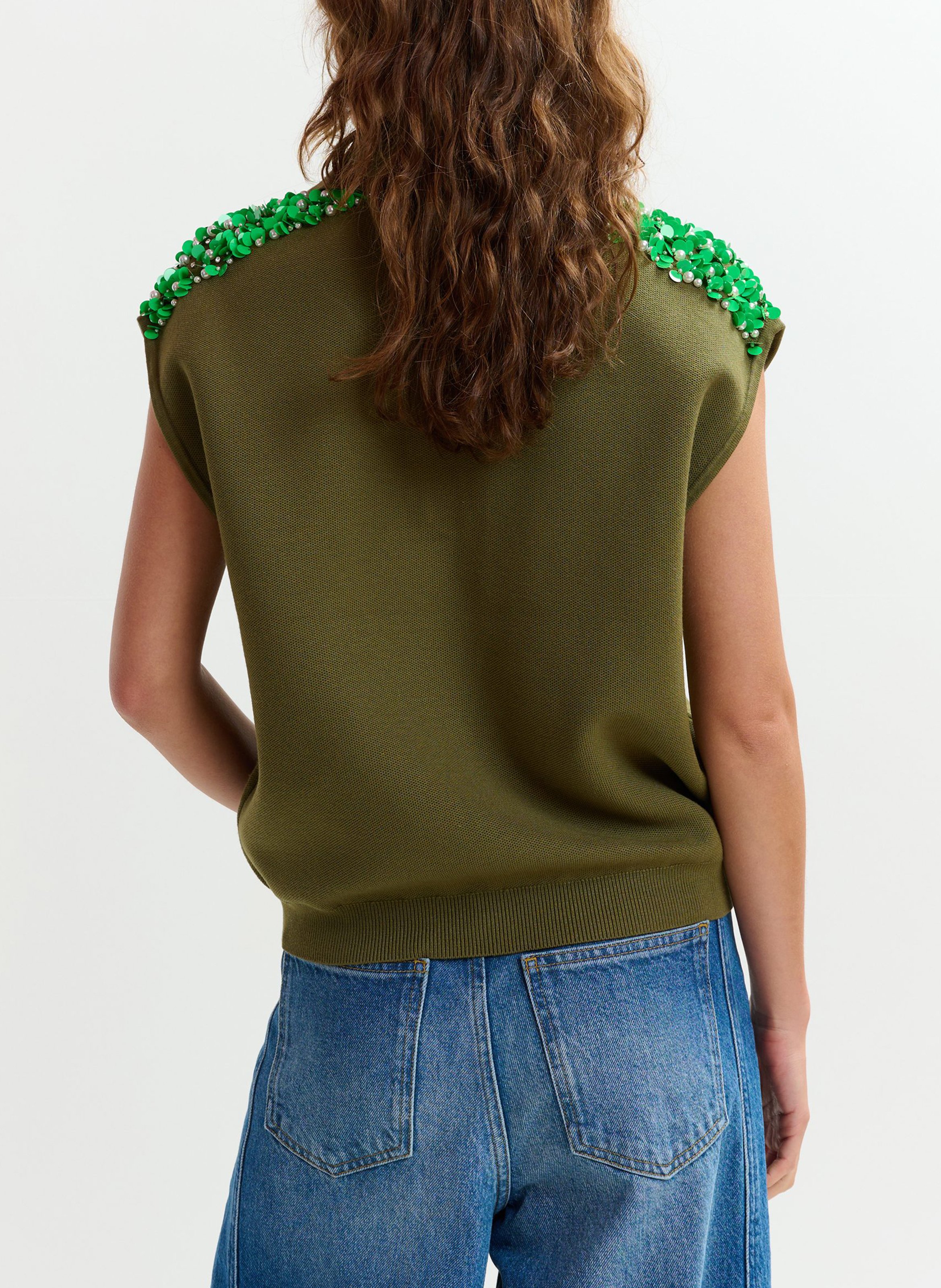 Top col polo joline ESSENTIEL ANTWERP Vert