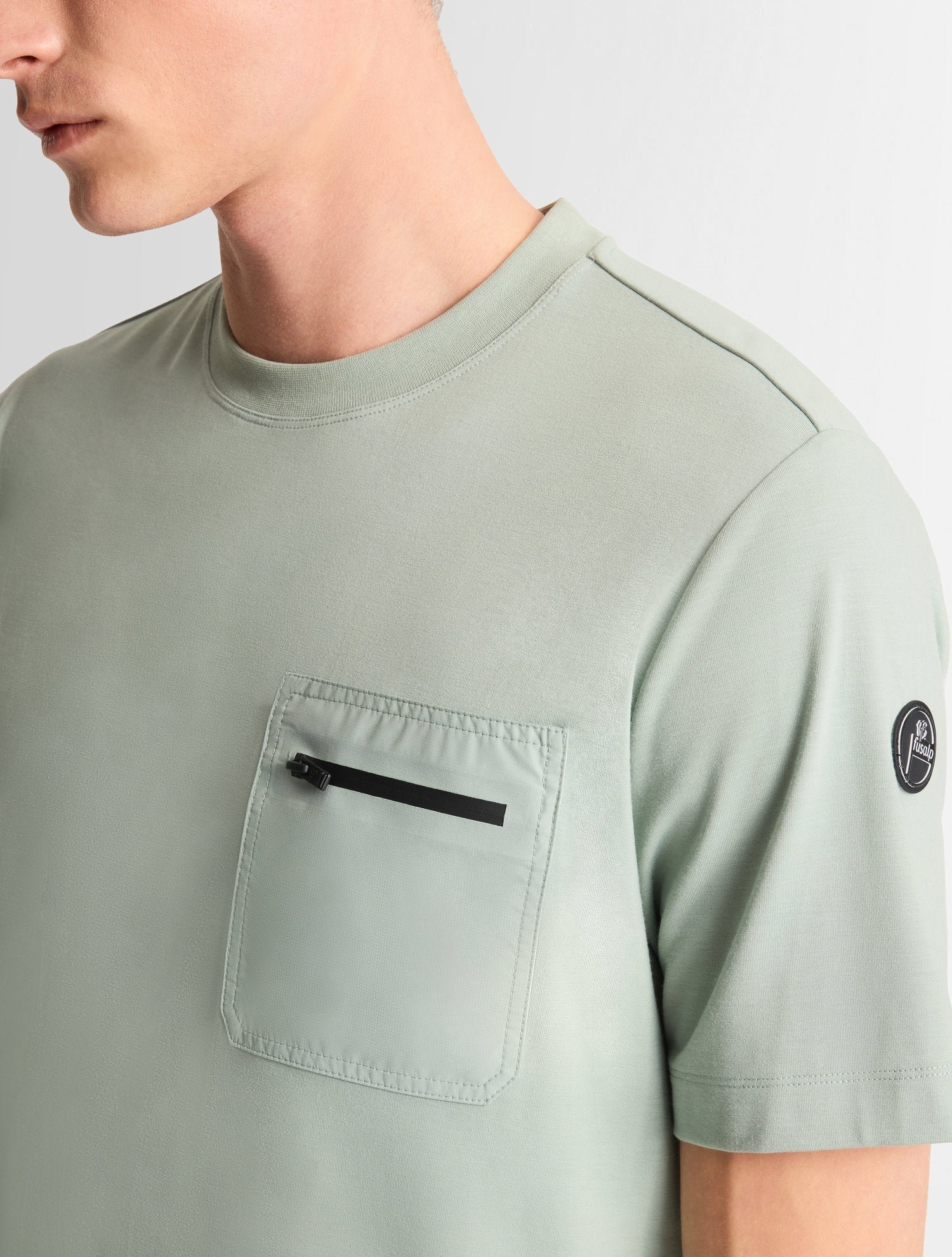 T-shirt rivio col rond coupe ajustée FUSALP Vert