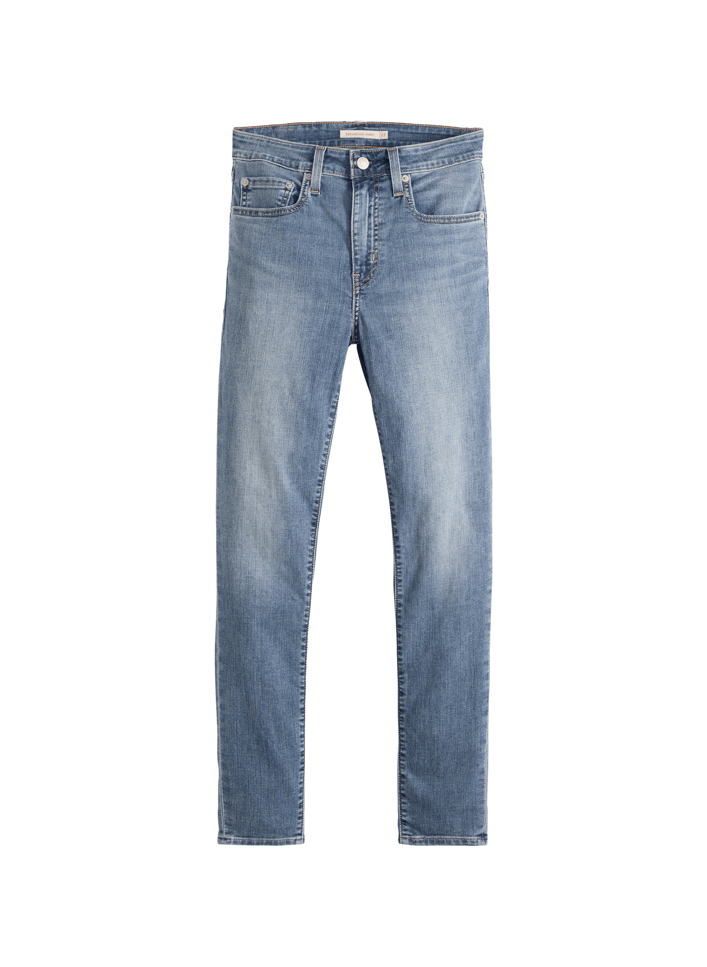Jeans 721 high rise skinny en coton mélangé LEVI'S Bleu