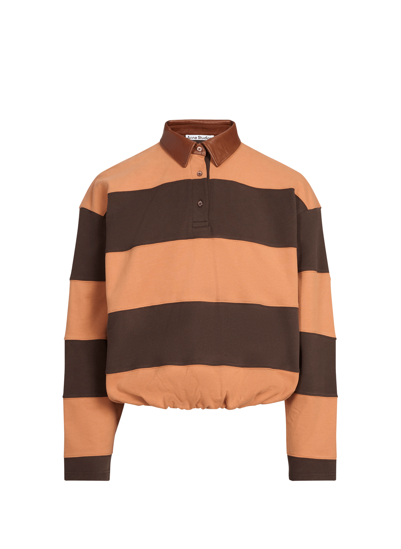 Oversized organic cotton polo ACNE STUDIOS Multicolour