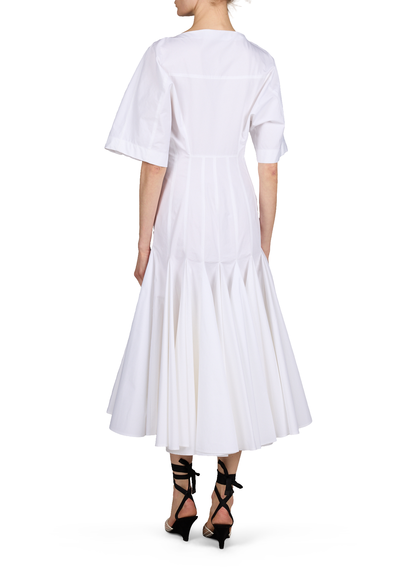 La robe Moisson en coton JACQUEMUS Blanc