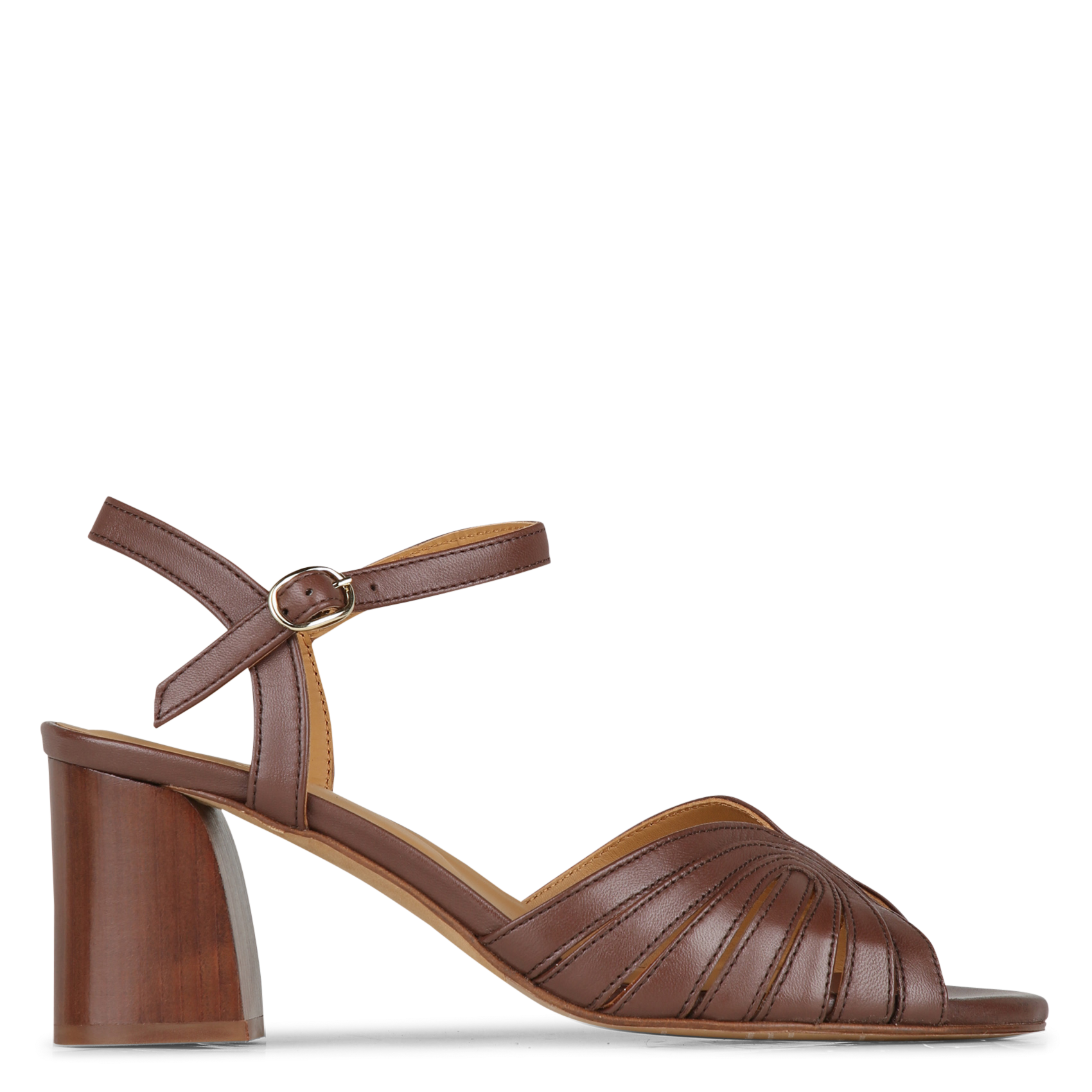 Sandales à talons en cuir eileen BOBBIES Marron