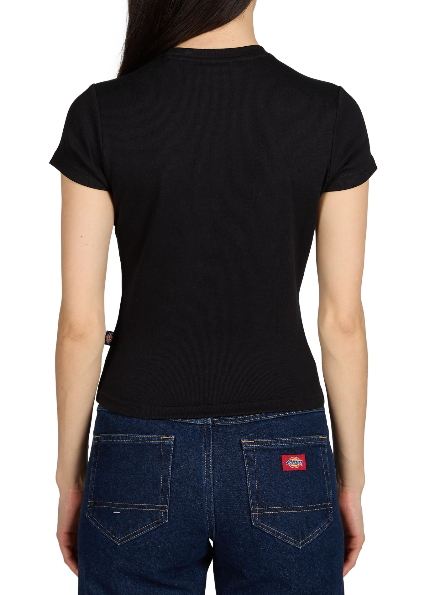 T-shirt à logo brodé en coton mélangé DICKIES Noir