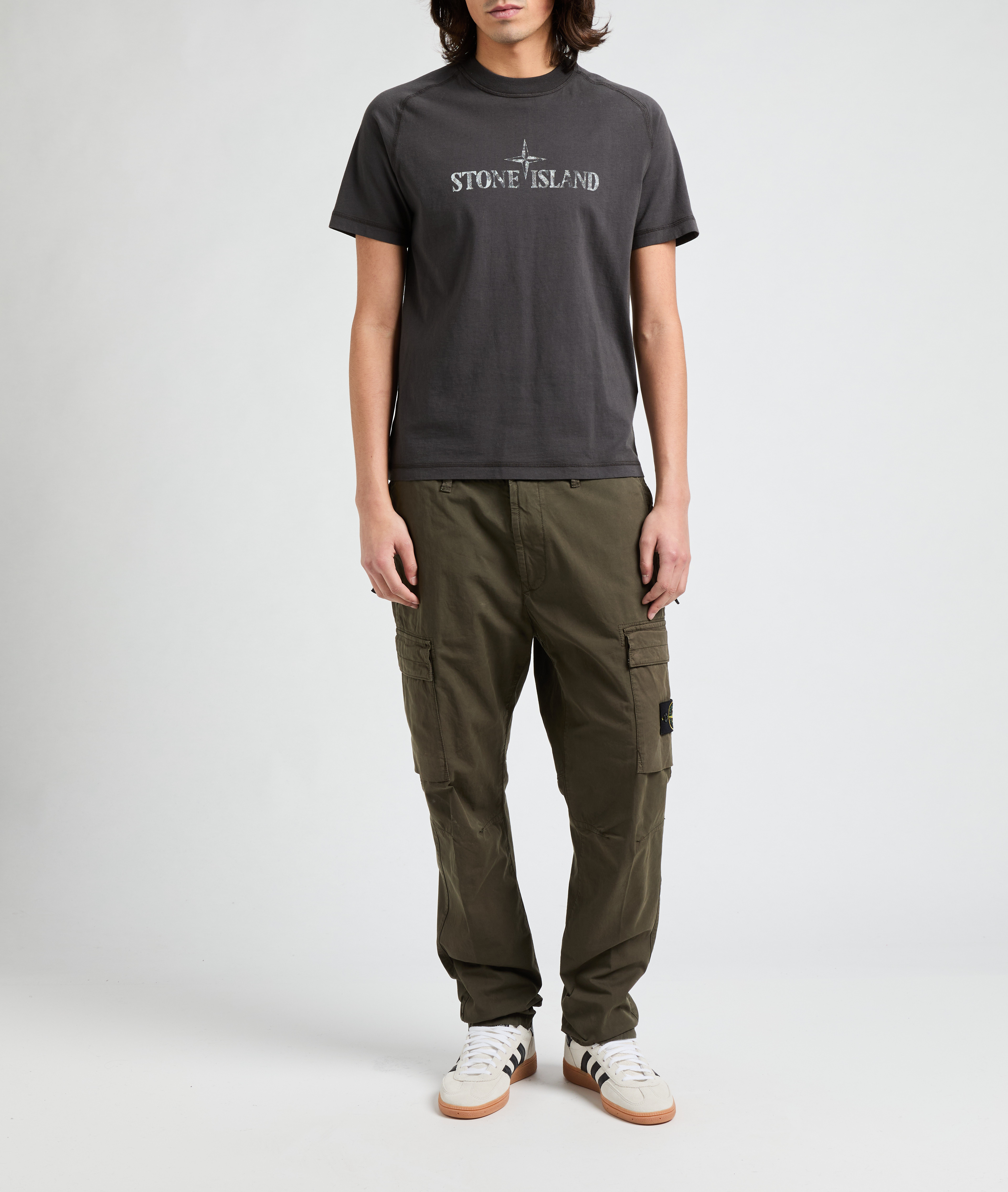 T-shirt en coton STONE ISLAND Gris