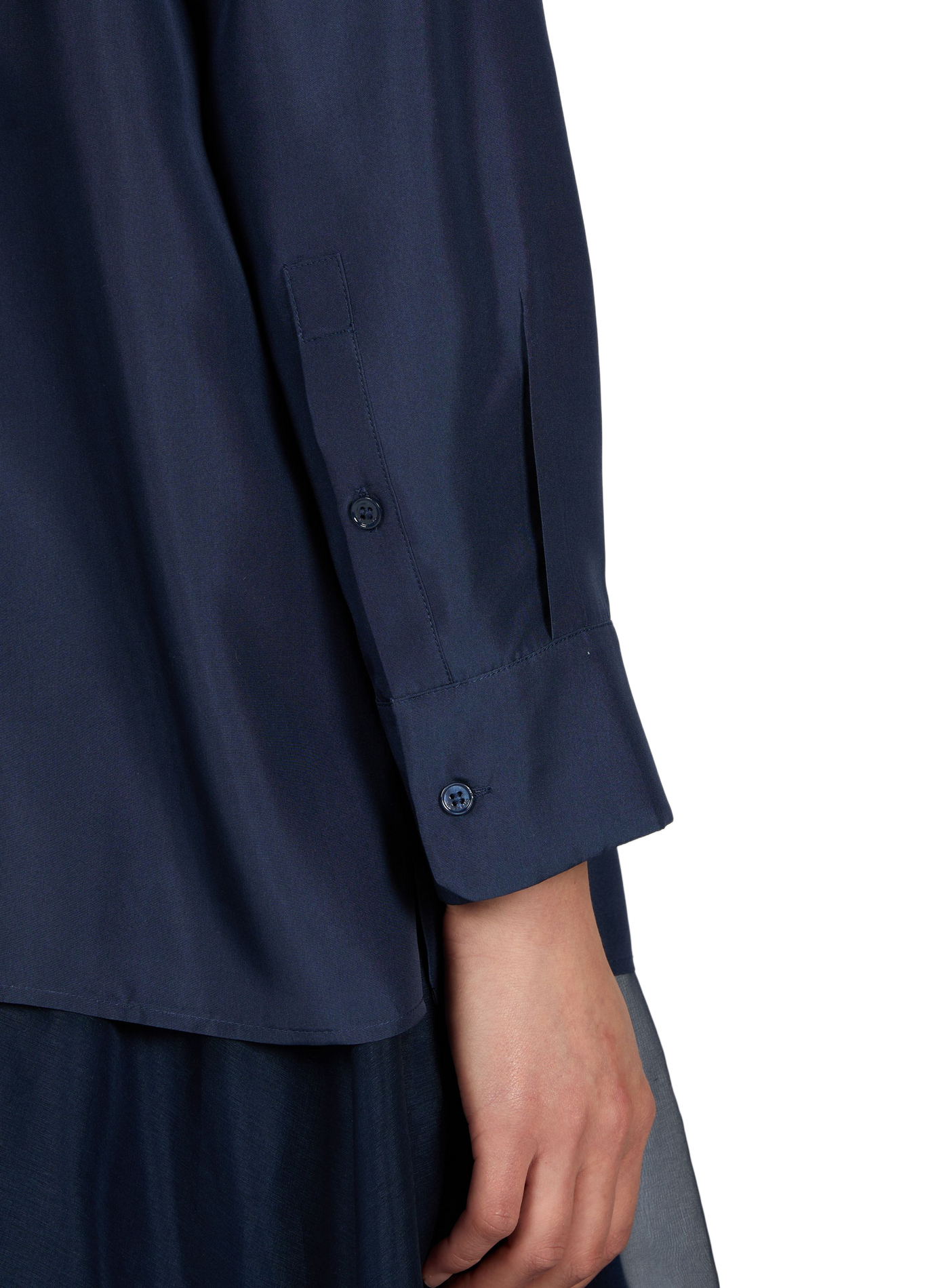 Straight silk habotai blouse MAX MARA WEEK END Blue