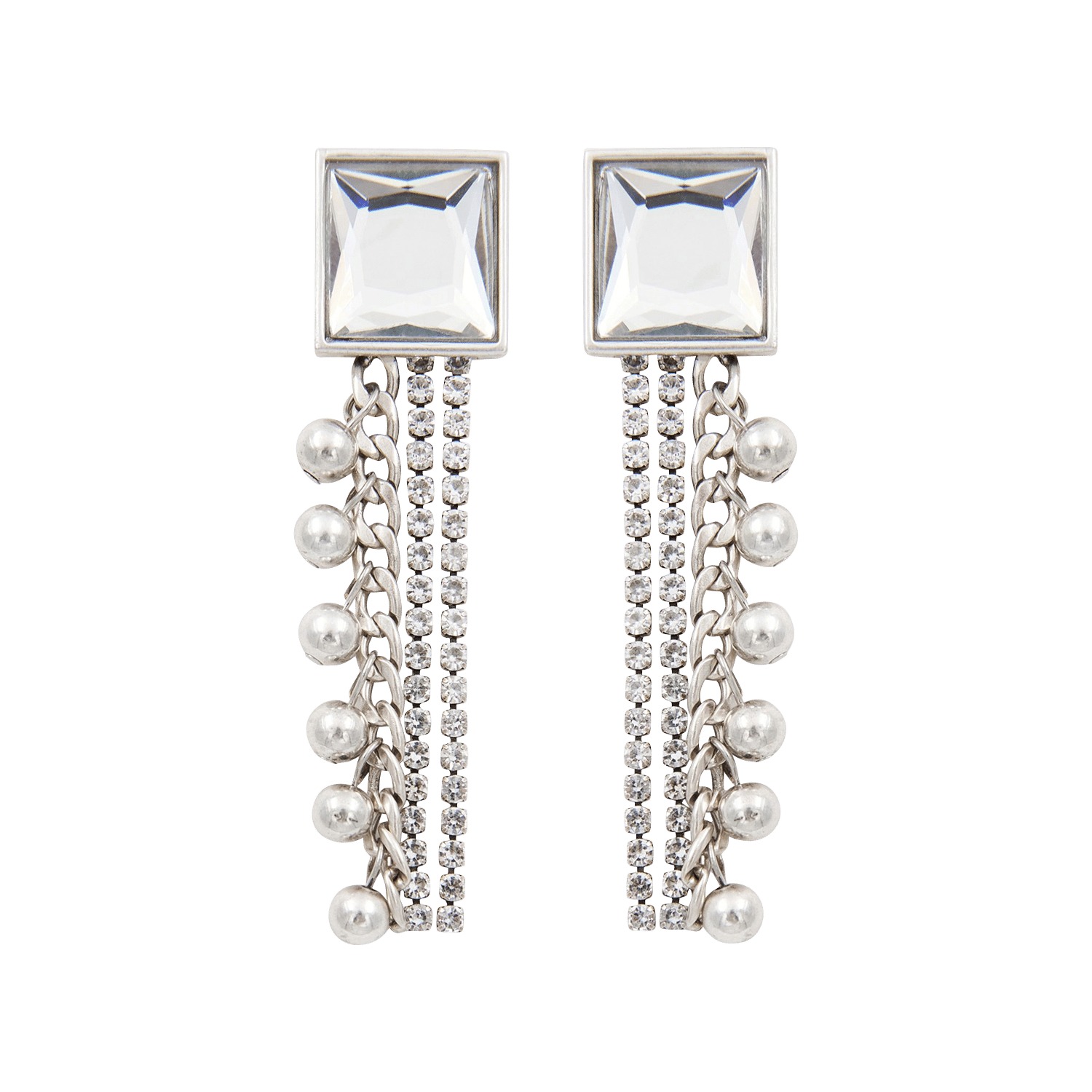 Boucles d'oreilles pendantes à strass jearry ESSENTIEL ANTWERP Argent