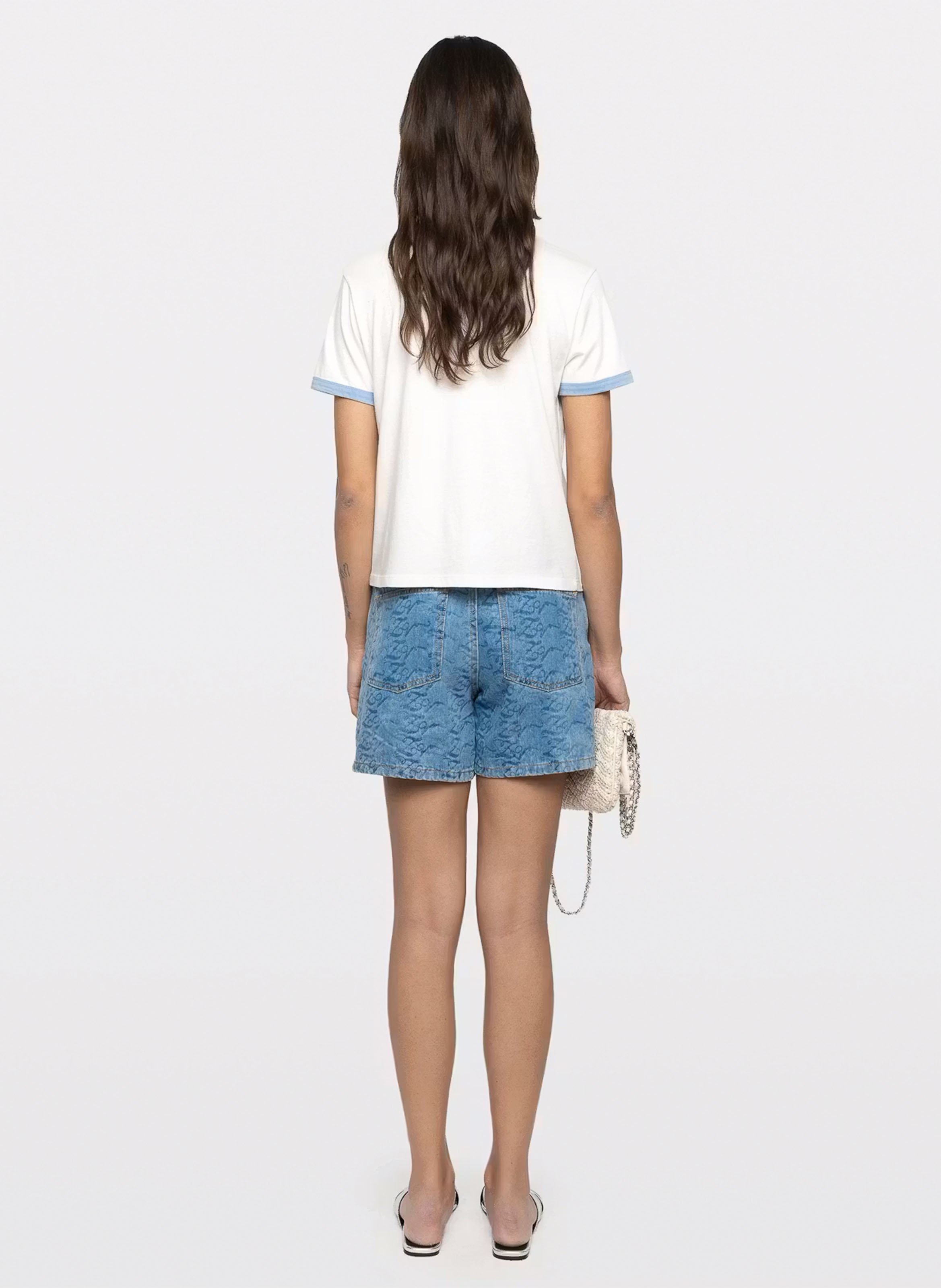 Tee-shirt droit à imprimé en coton bio woos ZADIG&VOLTAIRE Blanc