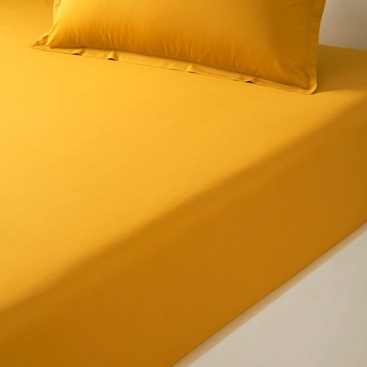 Drap housse en percale de coton, alcove OrangeDESFORGES