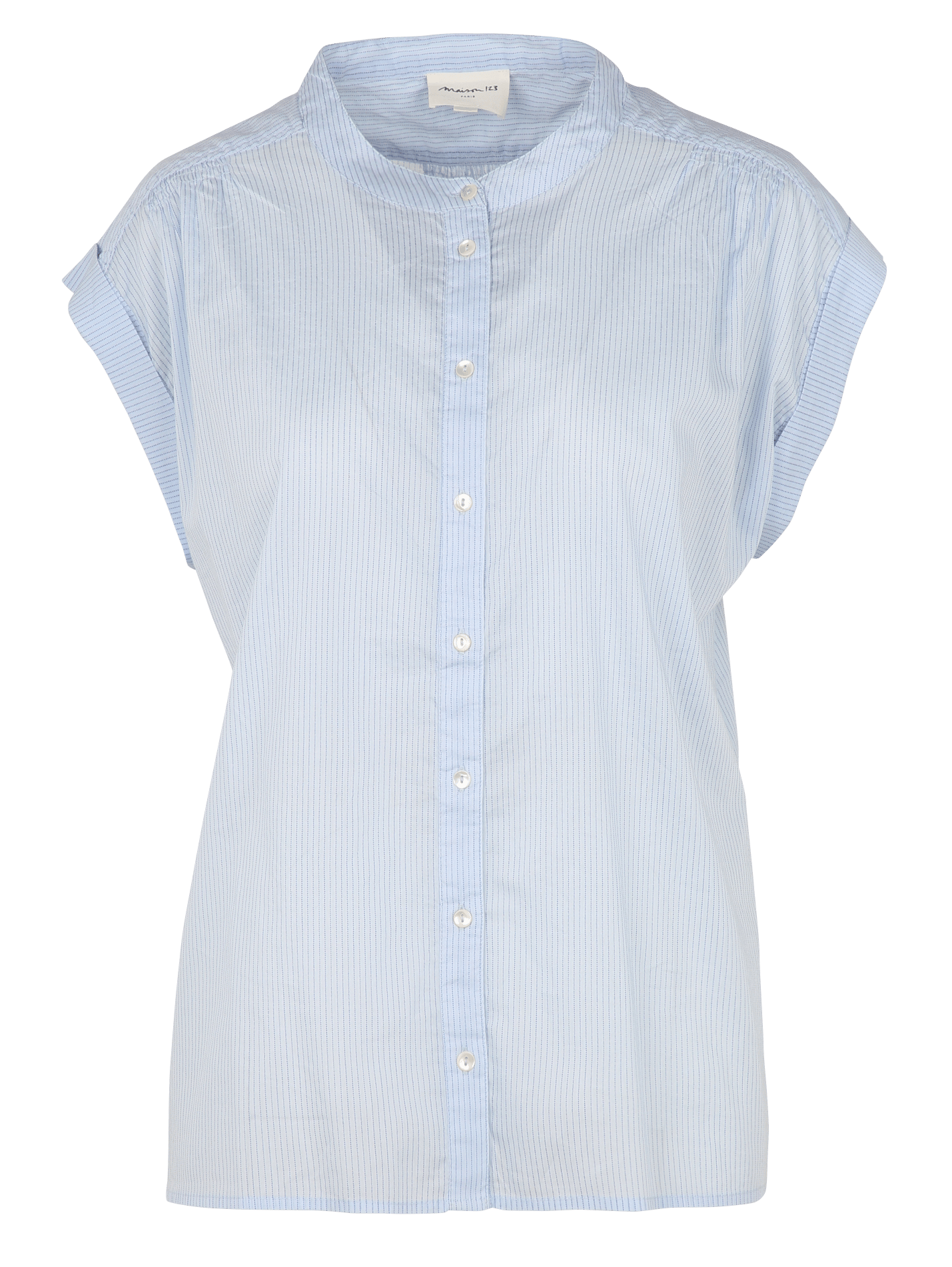 Chemise droite en coton monica MAISON 123 Bleu
