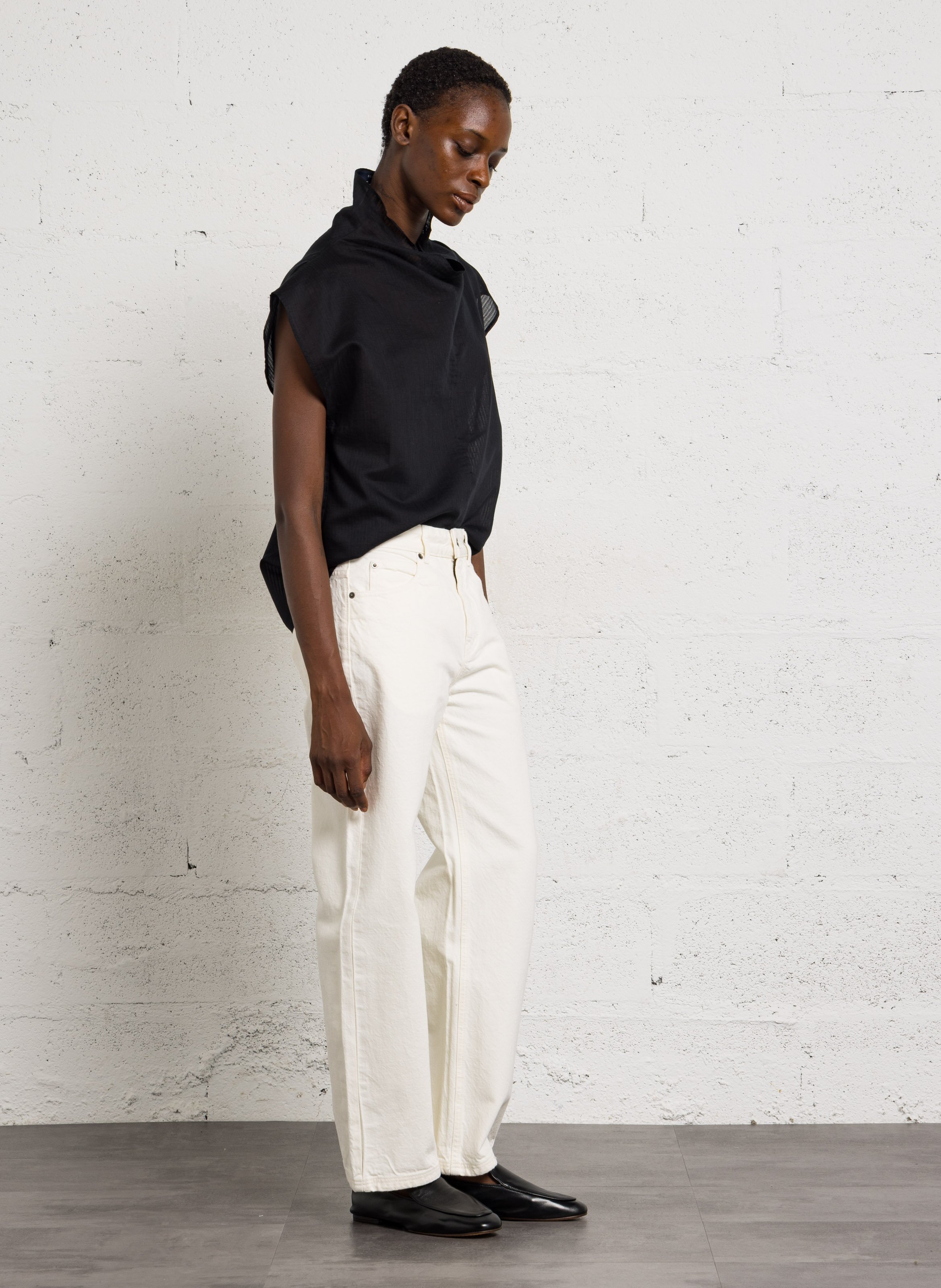 Pantalon droit en coton harrison SOEUR Beige