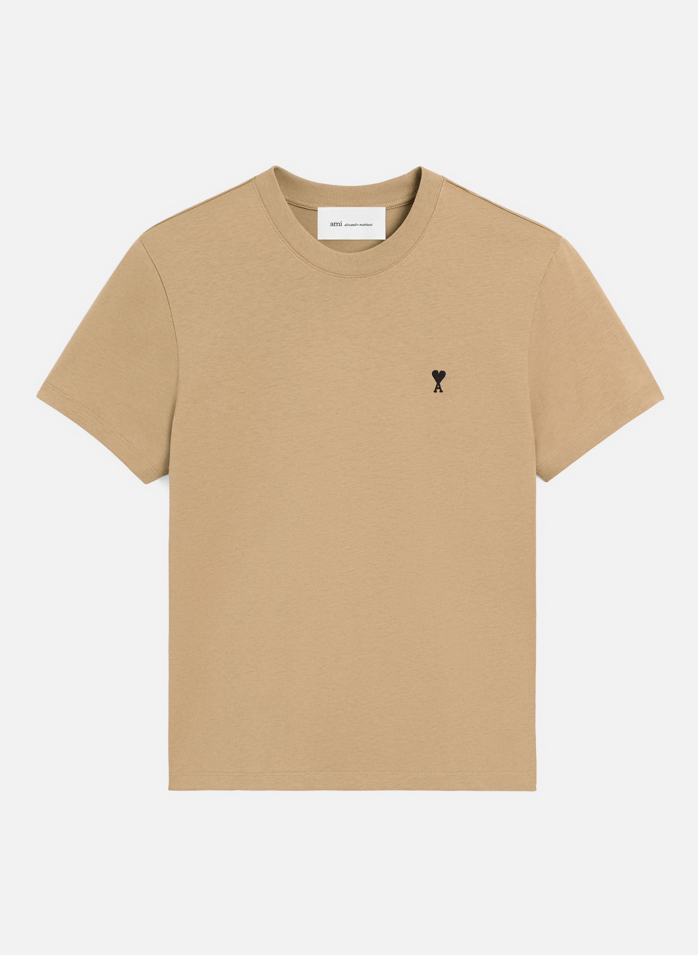 T-shirt ami de coeur en coton AMI PARIS Beige