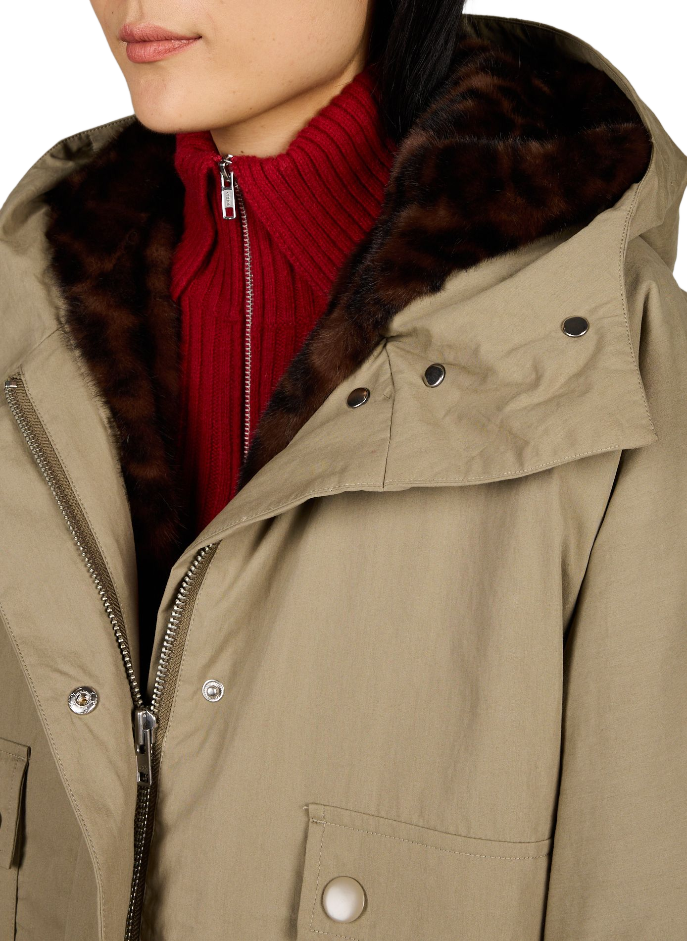 Hoodie JENNA F P1133 in gemengd katoen BELLEROSE Beige