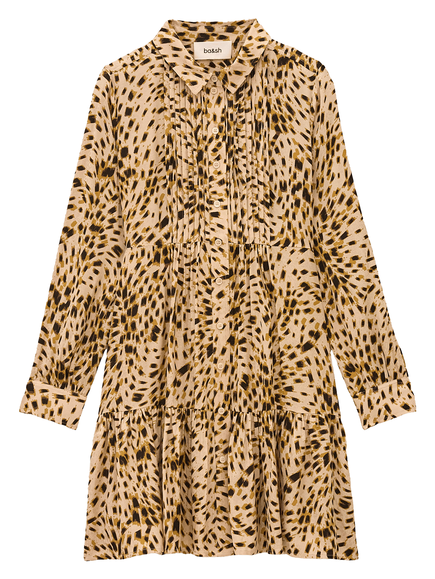 Robe courte ample imprimée hosy BA&SH Beige