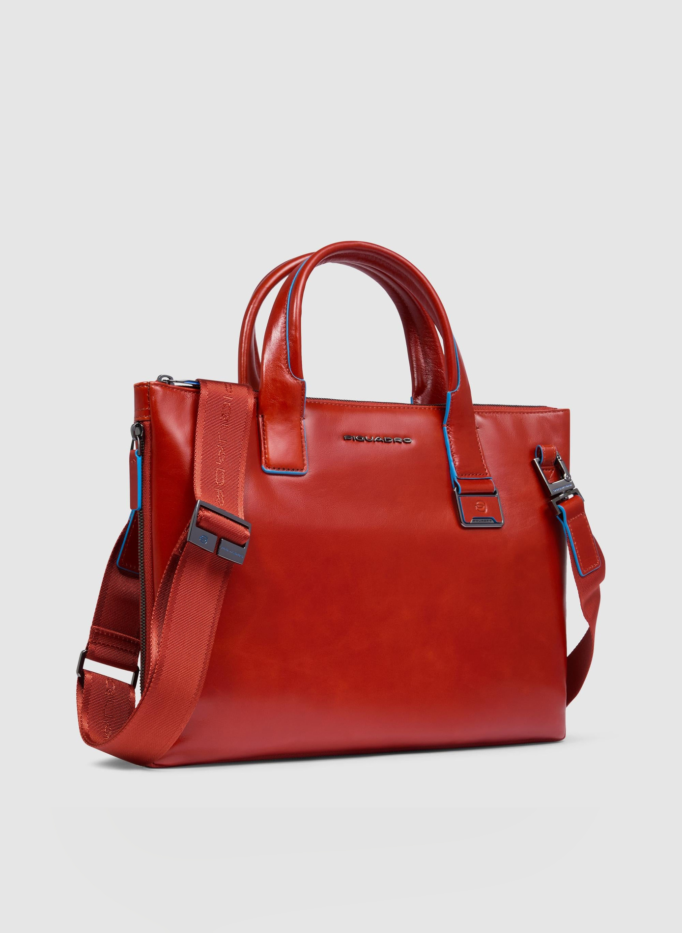 Sac à ordinateur mince 14" personnalisable PIQUADRO Marron