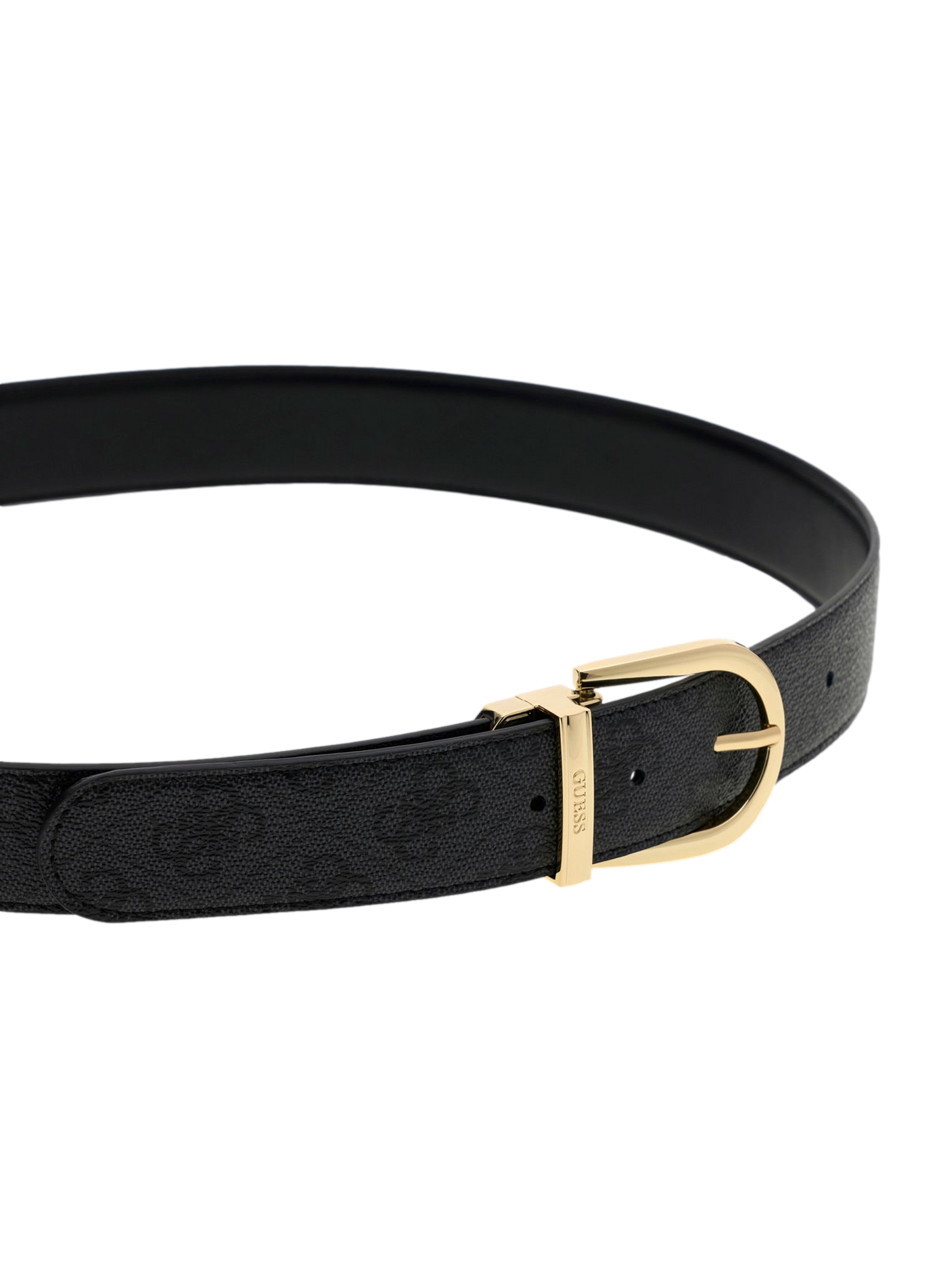 Ceinture imprimée effet cuir  GUESS Noir