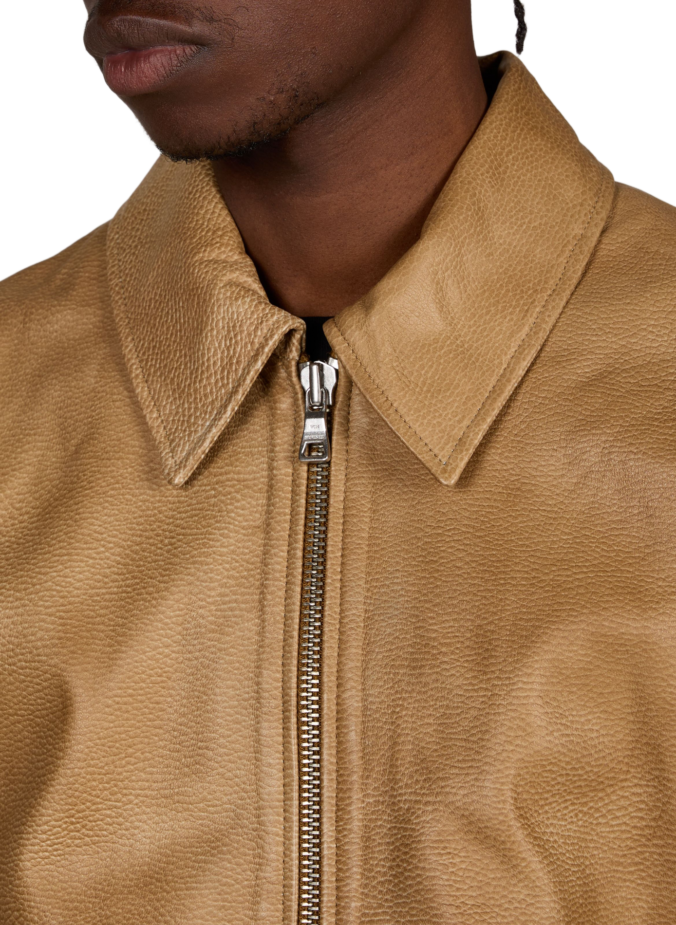 Veste en cuir oversize WON HUNDRED Marron